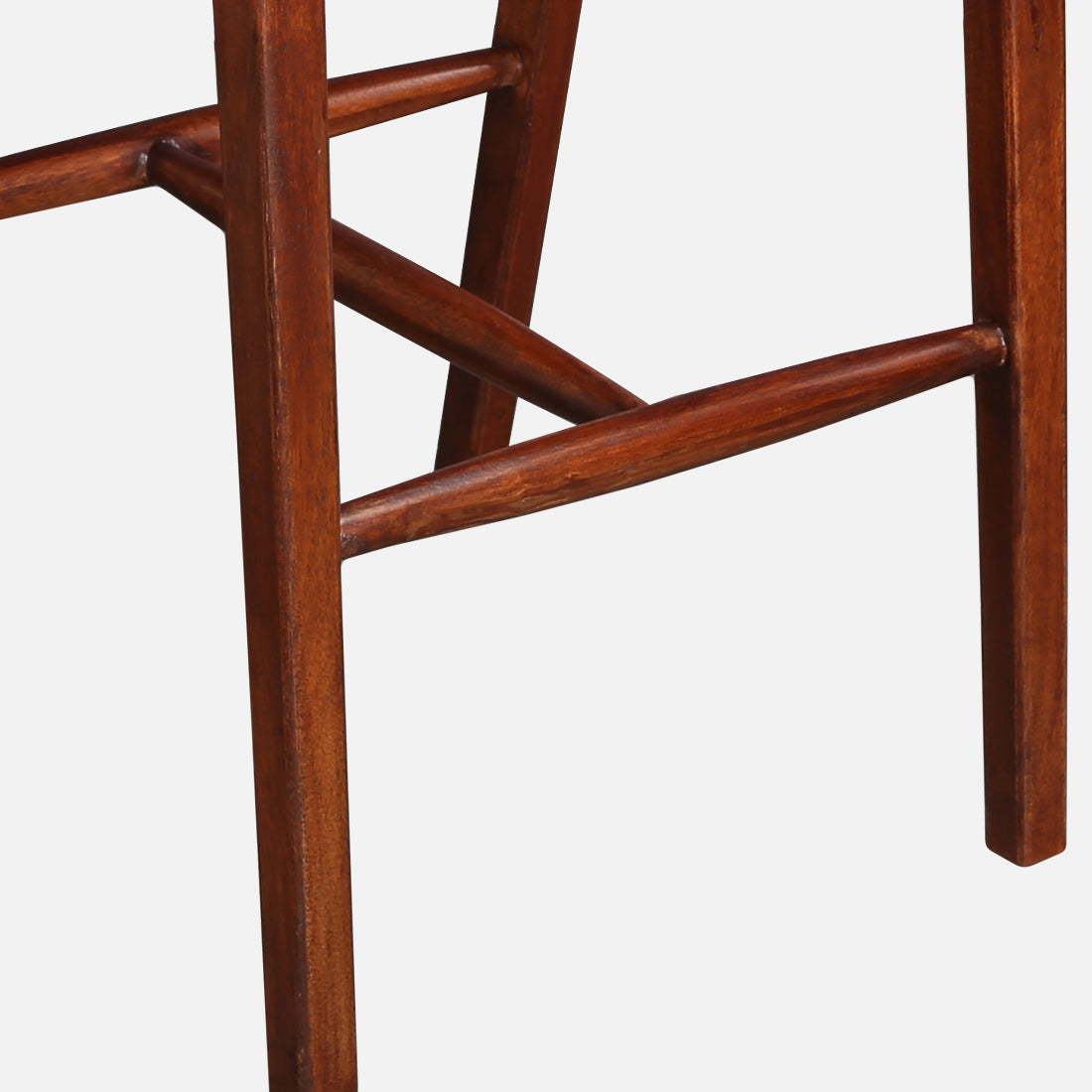 Eleganza Mango Wood Bar Stool in Beige & Walnut Colour
