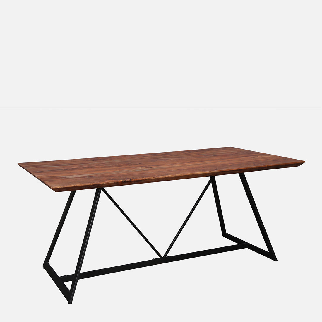 Axel Solidwood Six Seater Dining Set With Bench in Natural Sheesham Colour