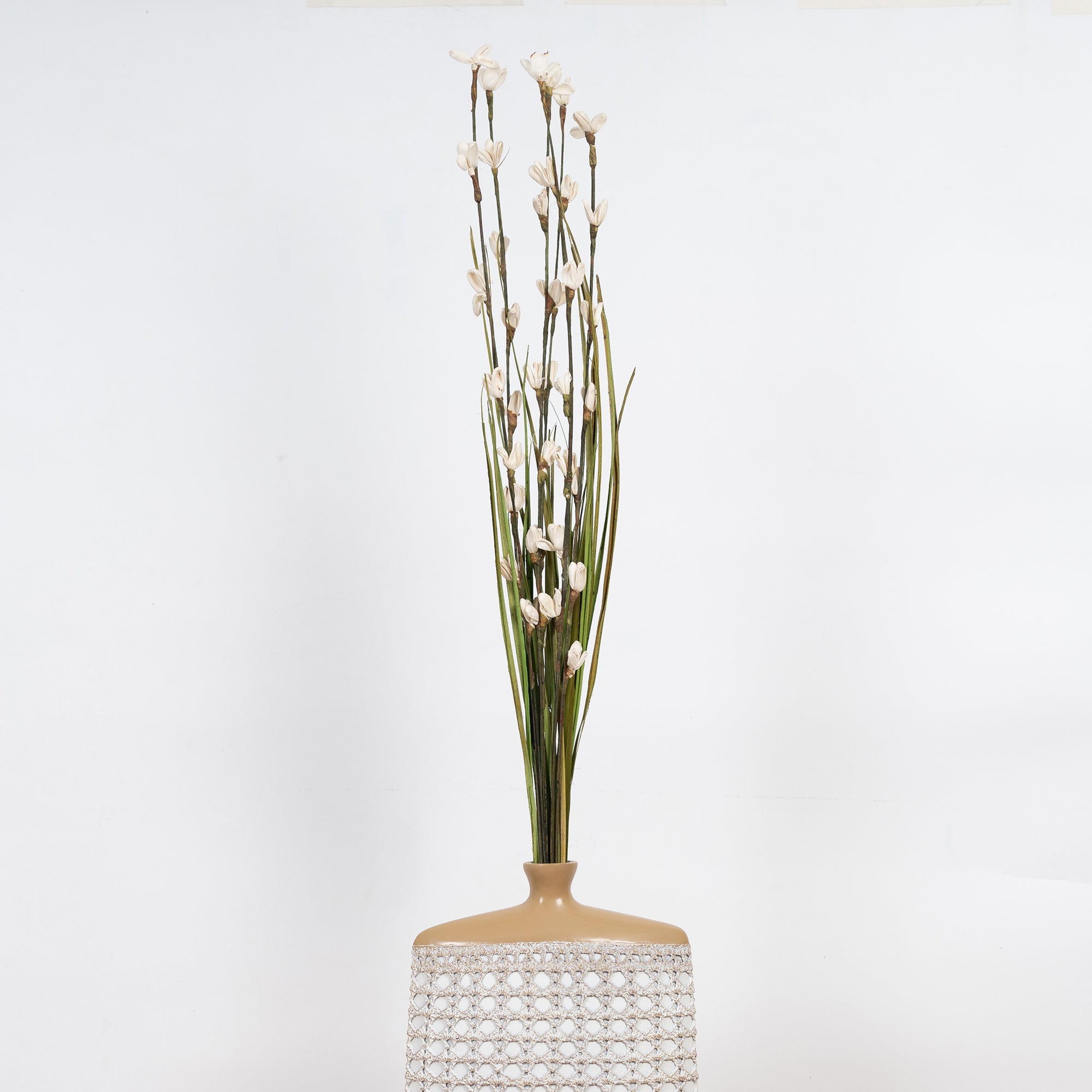 Fleur Dried Flower Stick 90Cm in White Colour