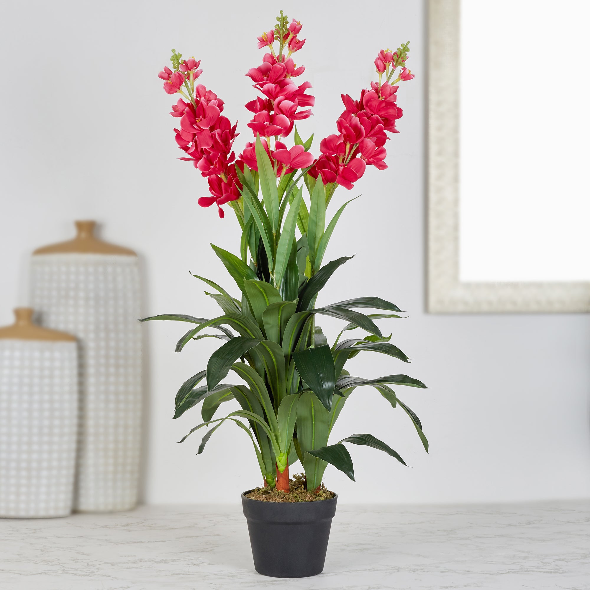 Ilana Artificial Cordate Potted Plant 90Cm in Pink Colour