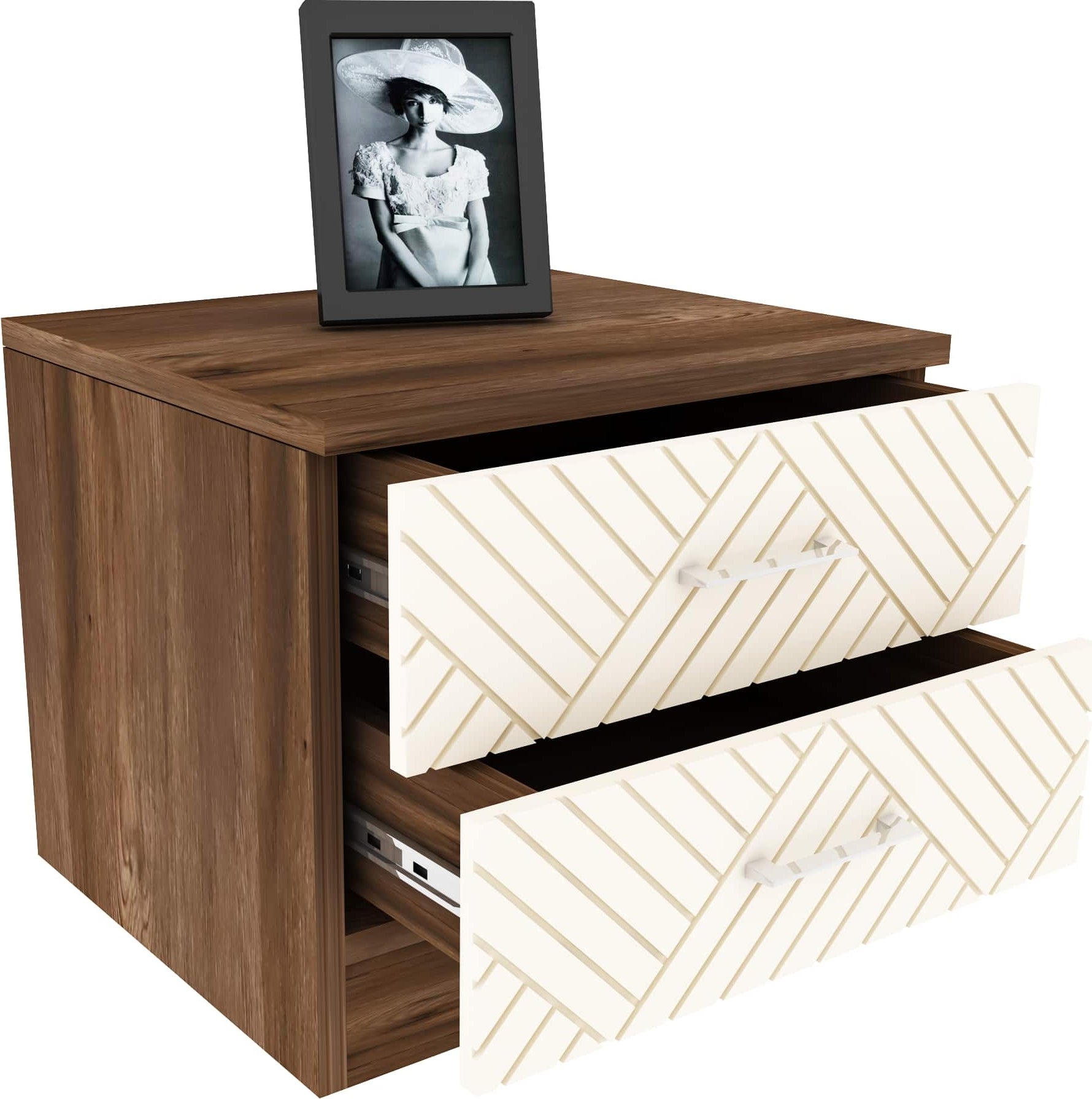 Saville Bedside Table in Dark Vogue Colour