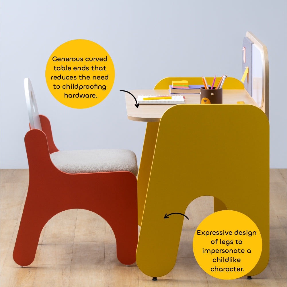 Rockstar  Study Desk in Yellow Colour