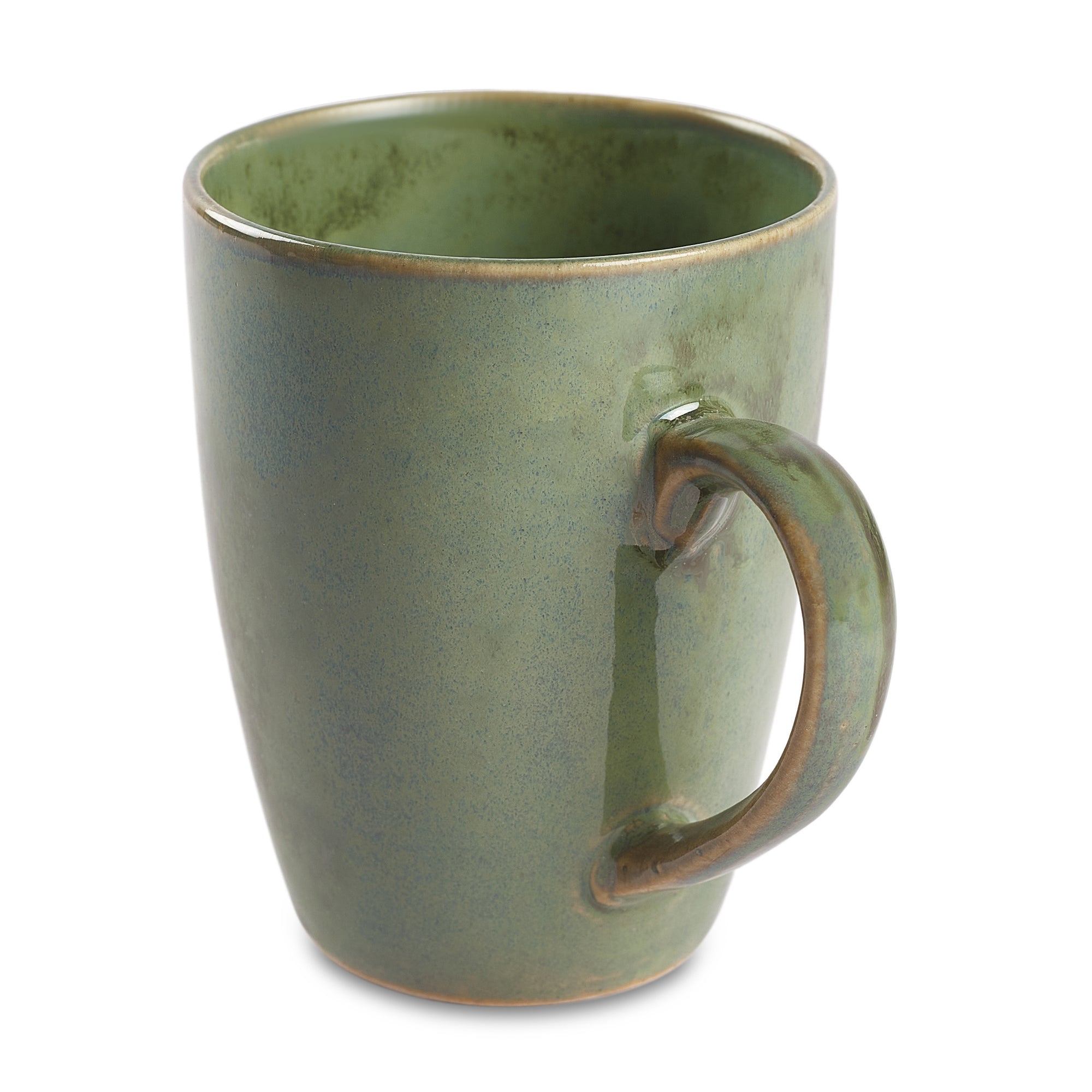 Hygge Studio Pottery Stoneware Breakfast Mug & Bowl Set of 6 in Sage Green Colour by Living Essence