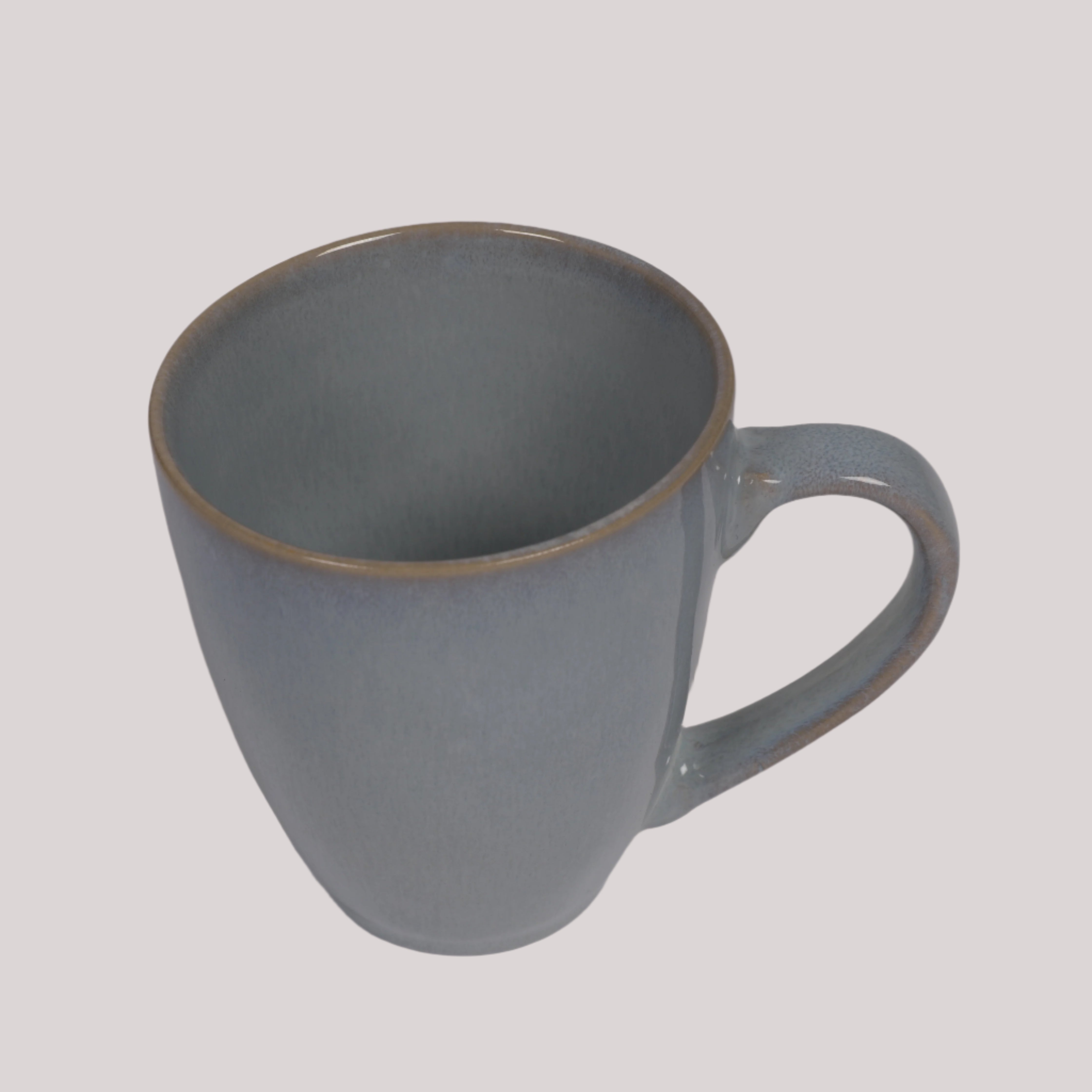 Living Essence Stoneware Mug Blue 380ml Set of 2Pcs