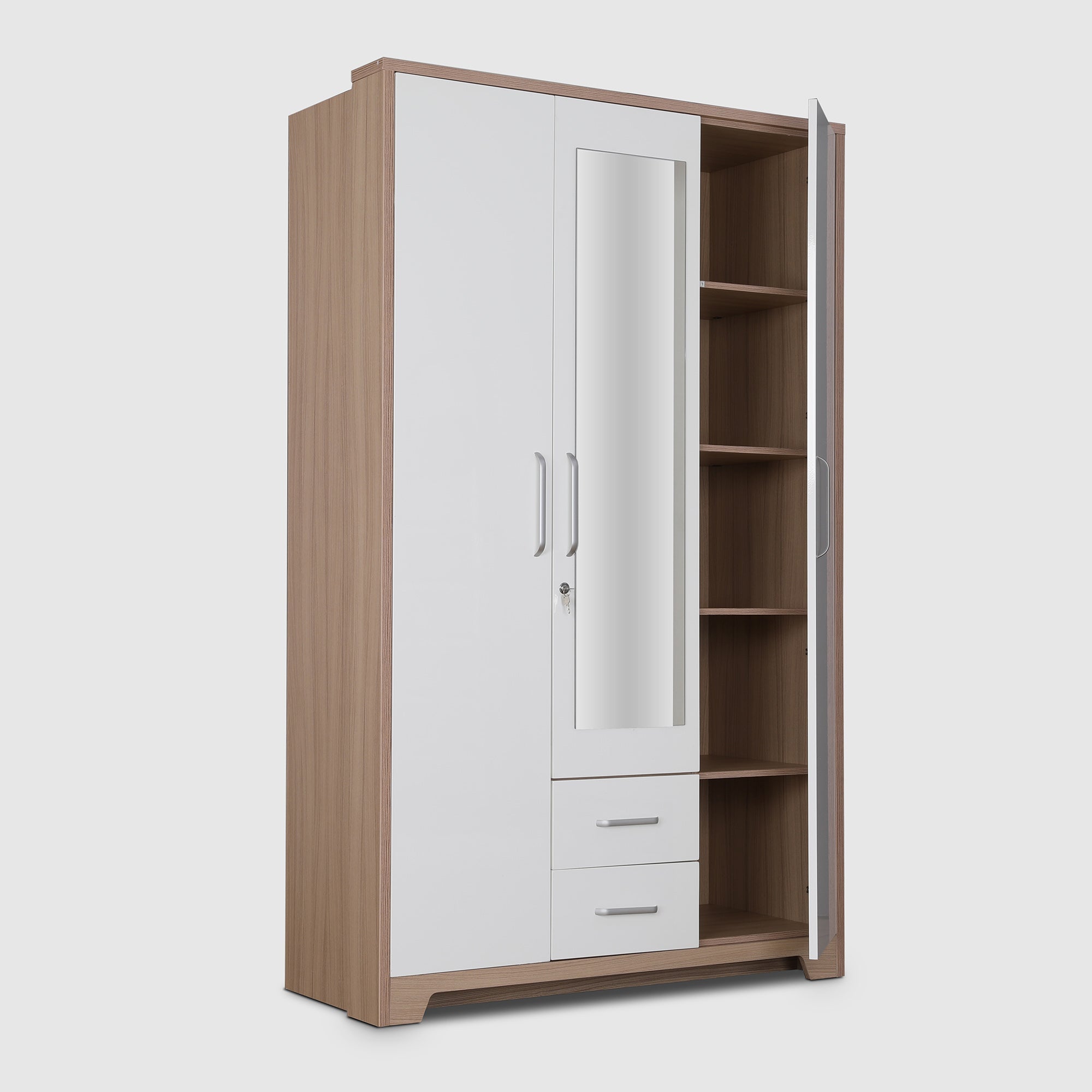 Ambra  Three Door Wardrobe in Oak Colour
