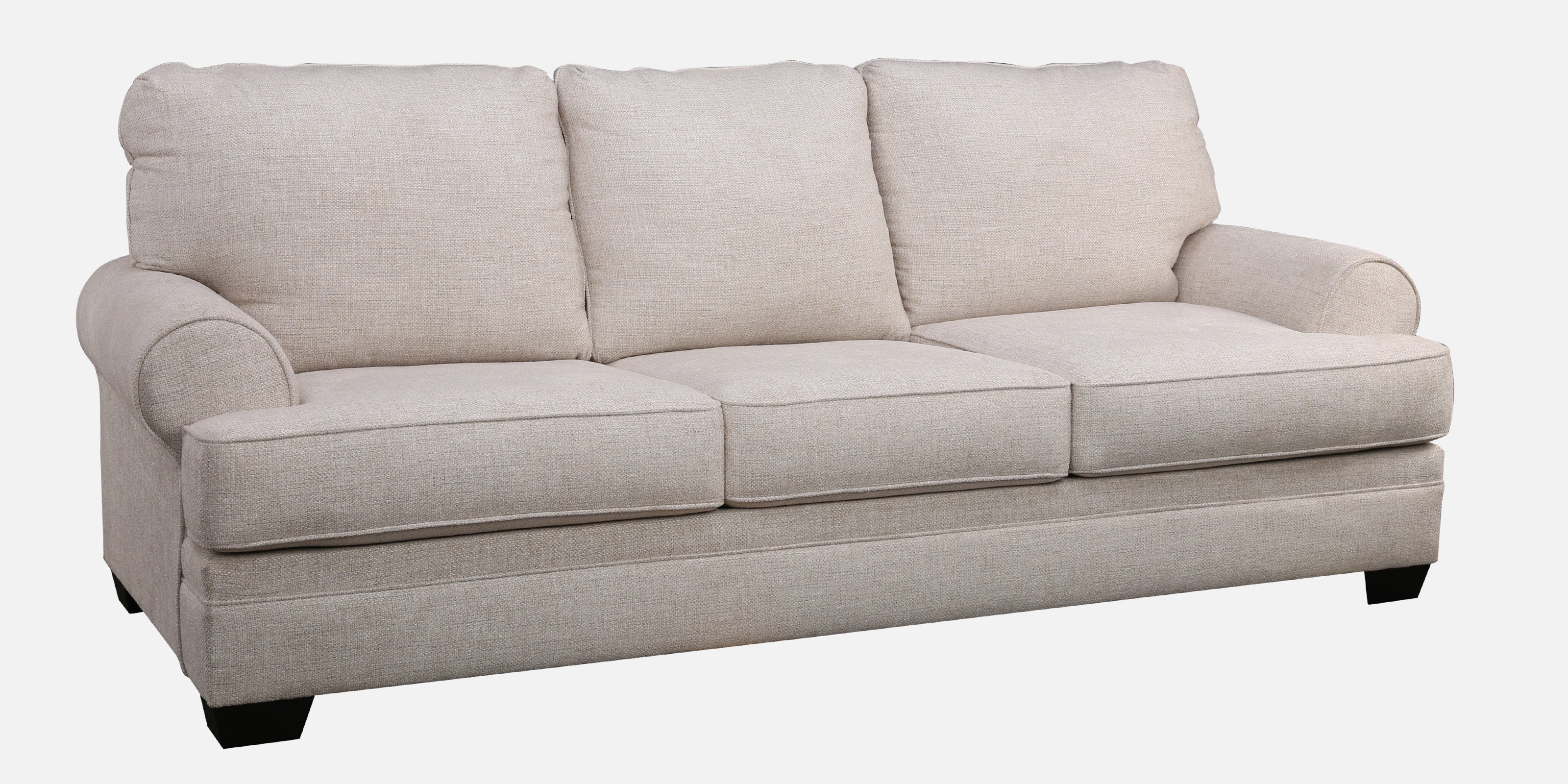 Thames Fabric Three Seater Sofa in Beige Colour