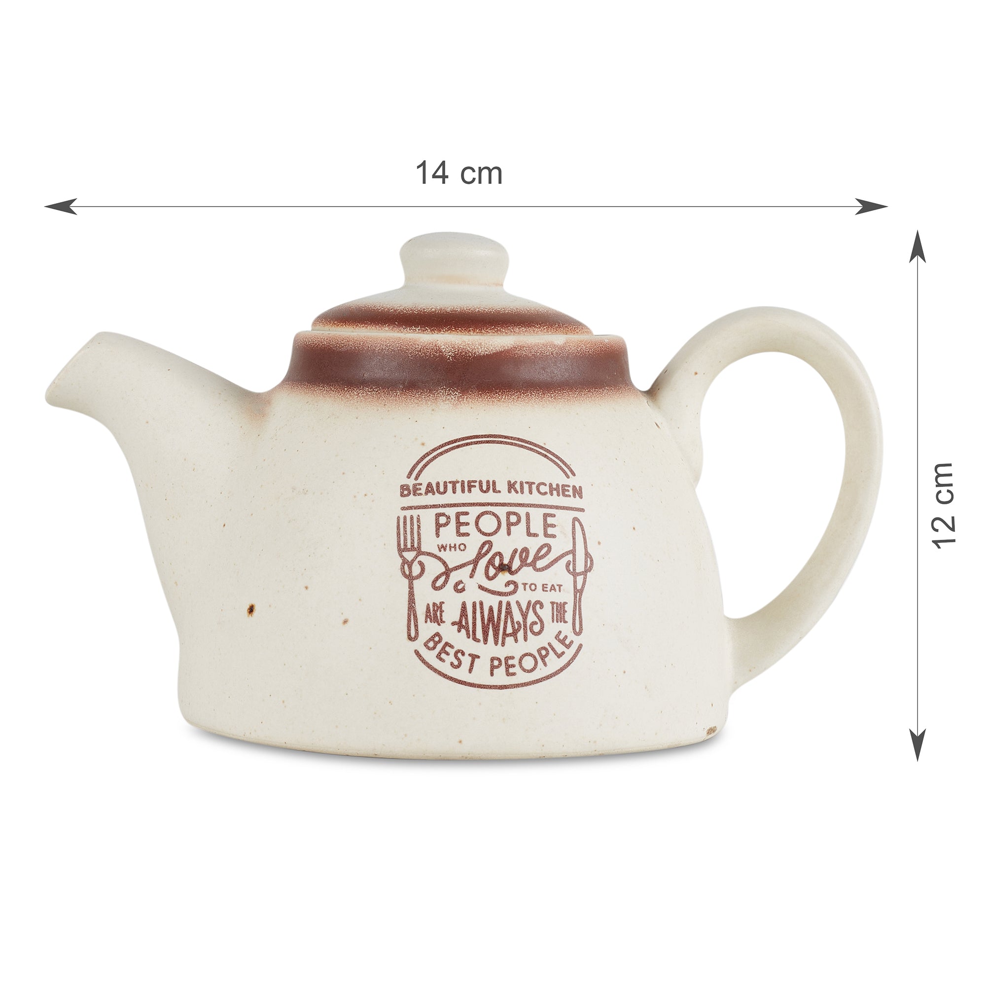 Beautiful Kitchen Studio Pottery Stoneware Tea Pot in Beige Colour