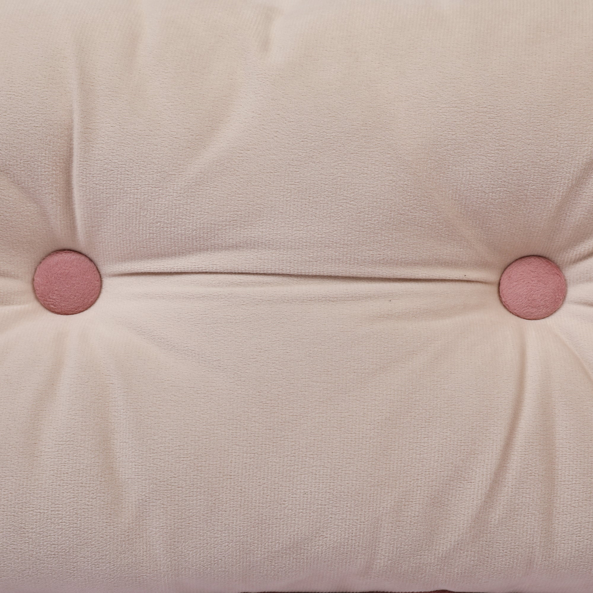 Velvet Solid Dori Filled Cushion Beige, 30X45cm