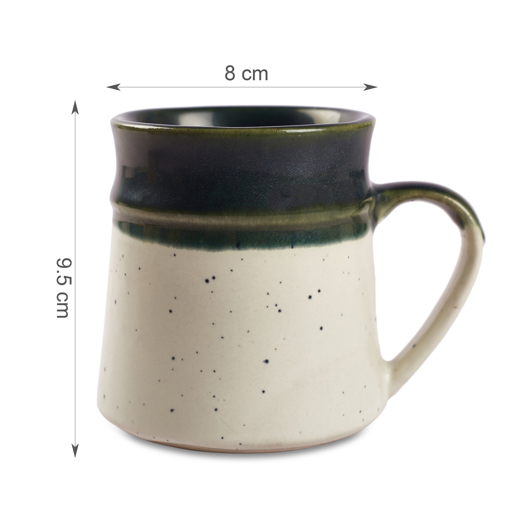 Living Essence Japandi Green Mug Set of 4Pcs