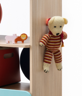 Hopscotch Multipurpose Storage Shelf with Hanging Hooks in Multi Colour