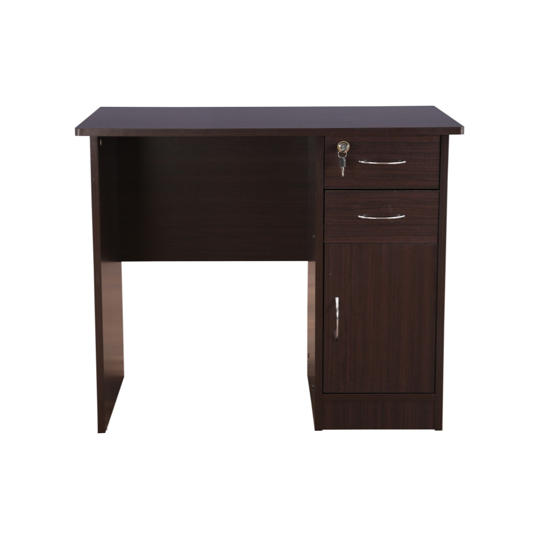 Simply Engineered Wood Study Table with 3 Drawer in Walnut Colour