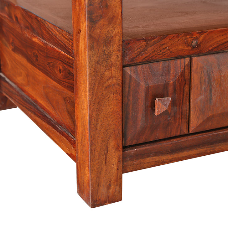 Woodrow Sheesham Wood(Rosewood) Center Table in Honey Colour