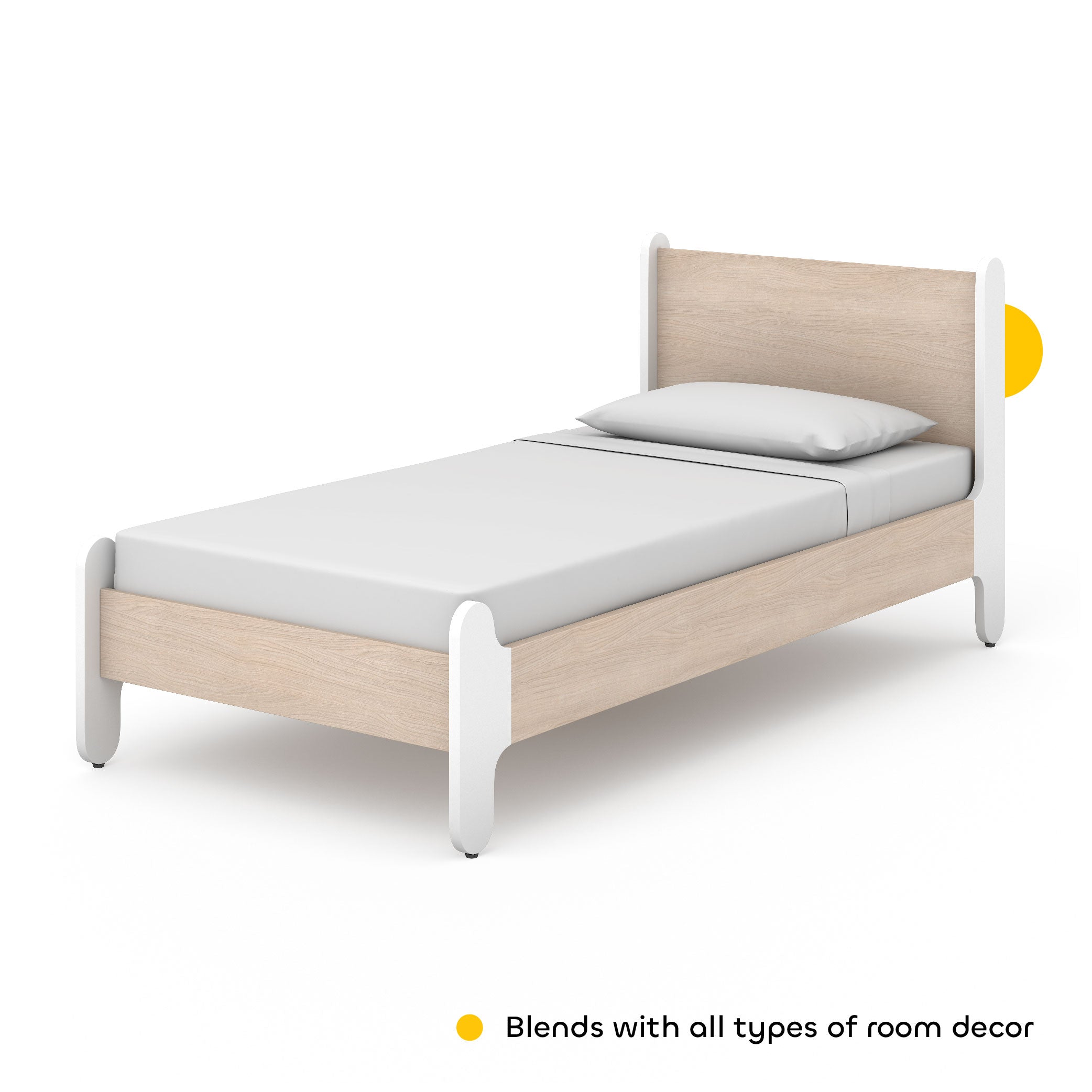Stargazer Single Bed in Pearly White Colour