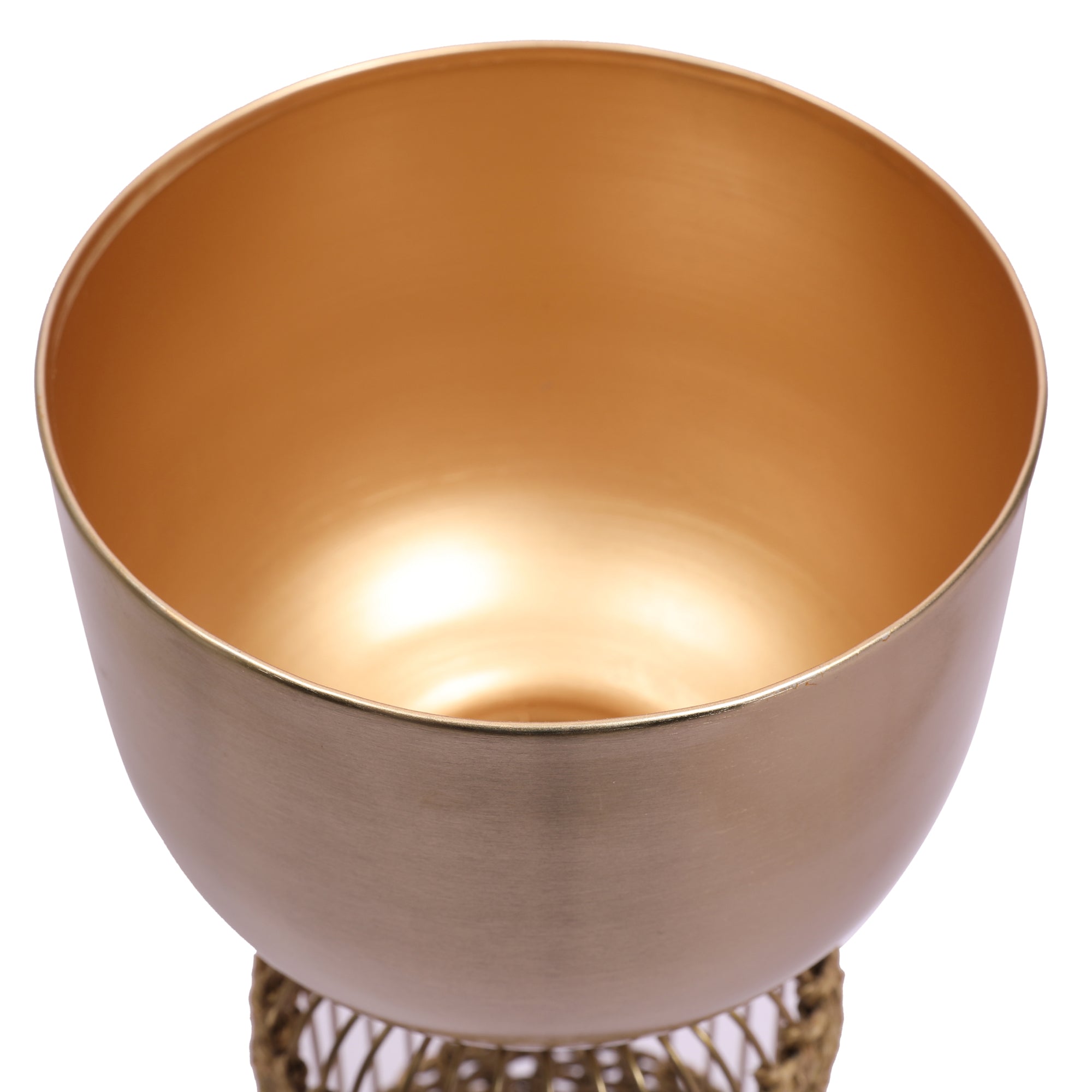 Cosmos Metal Planter 61 cm in Gold Colour