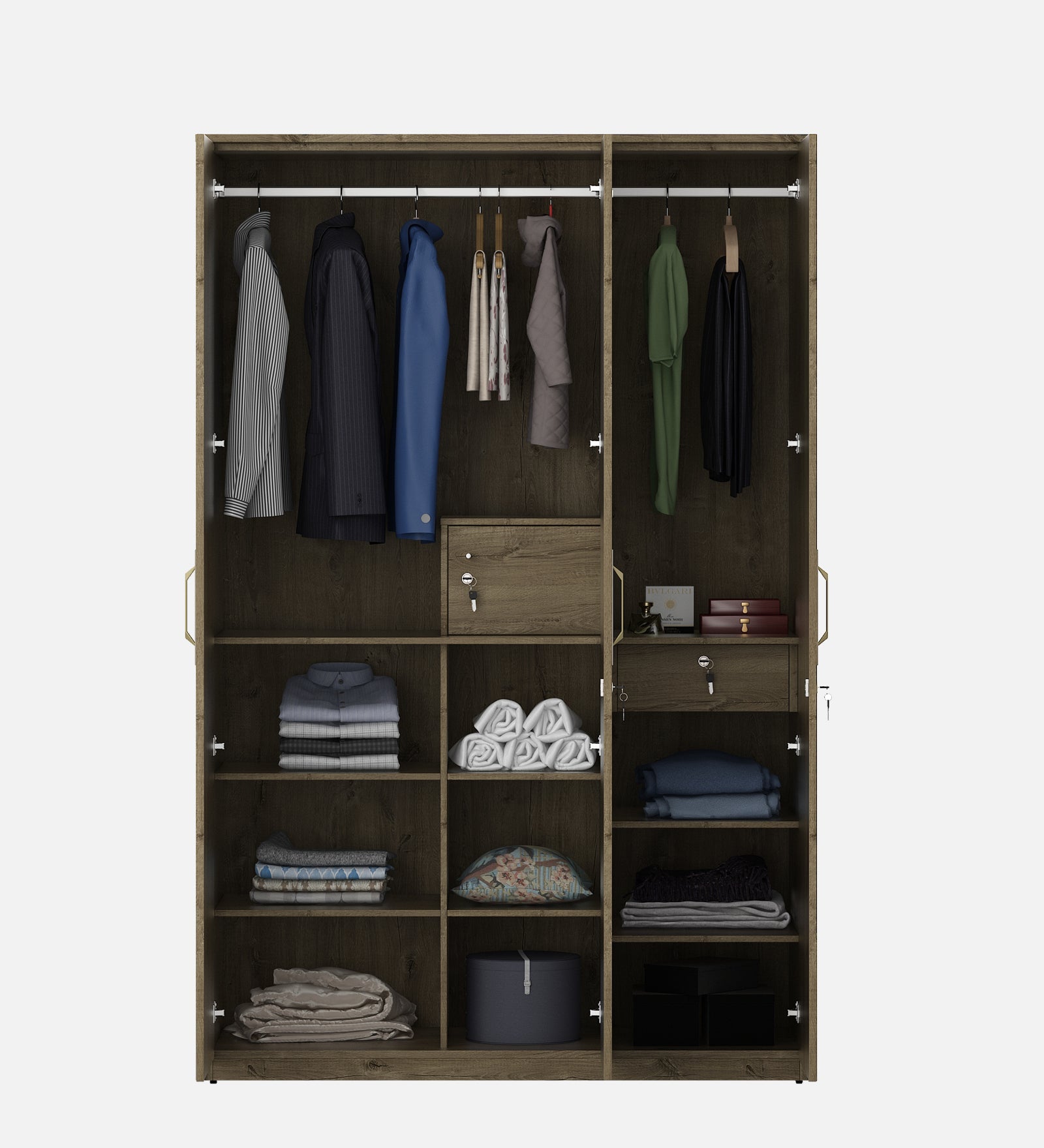 Gloria 3 Door Wardrobe in Sebastain Oak