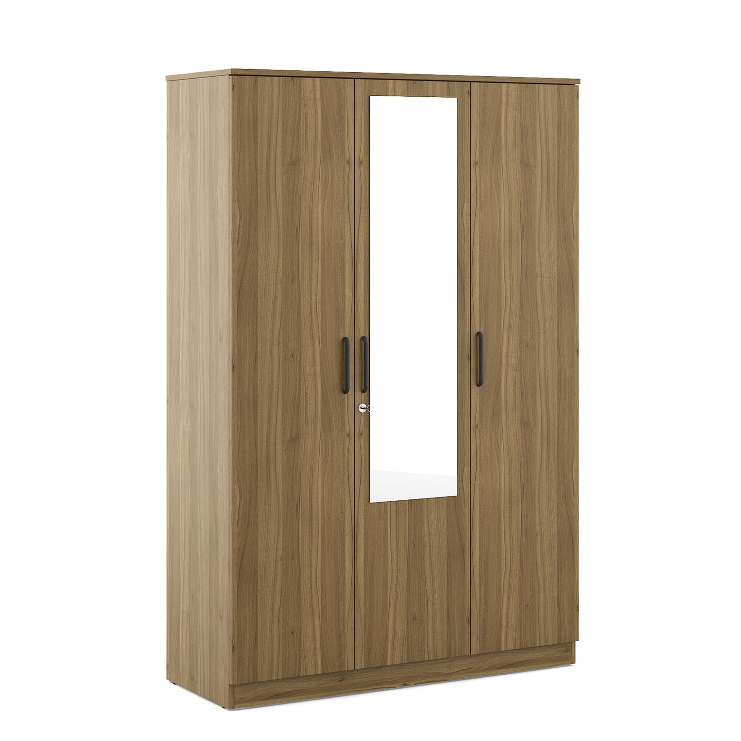 Paula Engineered Wood King Bed Box Storage with 3 Door Wardrobe & Night Stand Package