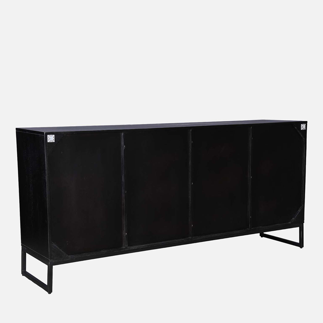 Sven Sheesham Wood(Rosewood) Sideboard in Natural Sheesham & Black Colour