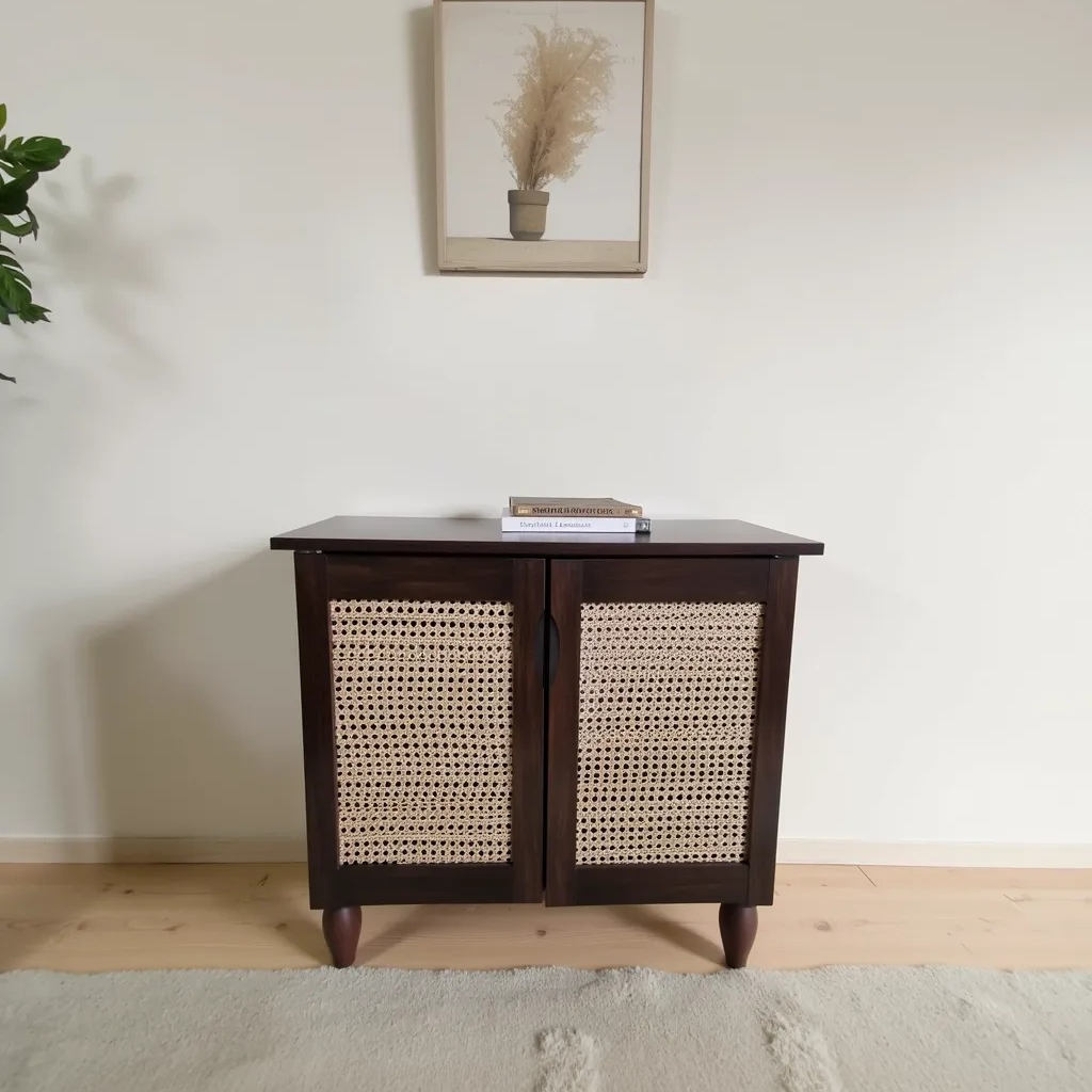 Kaira 2 Door Shoe Rack in Wenge Colour