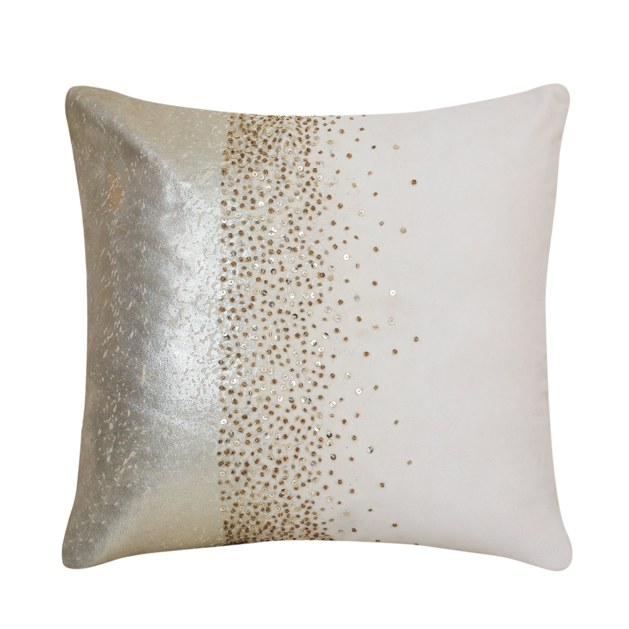 Swarna Cushion Cover White, 40x40cm