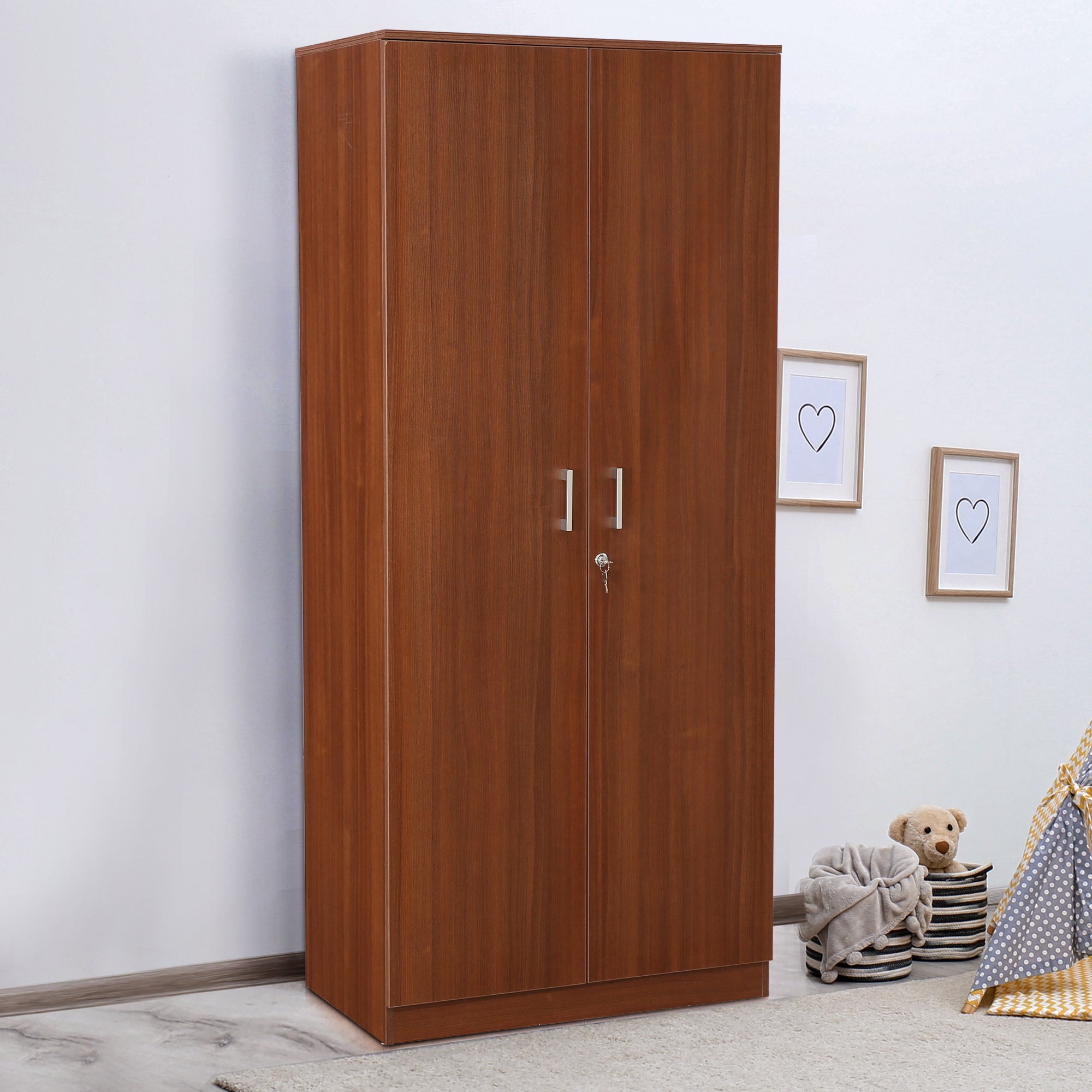 Premier 2 door wardrobe in Walnut Colour