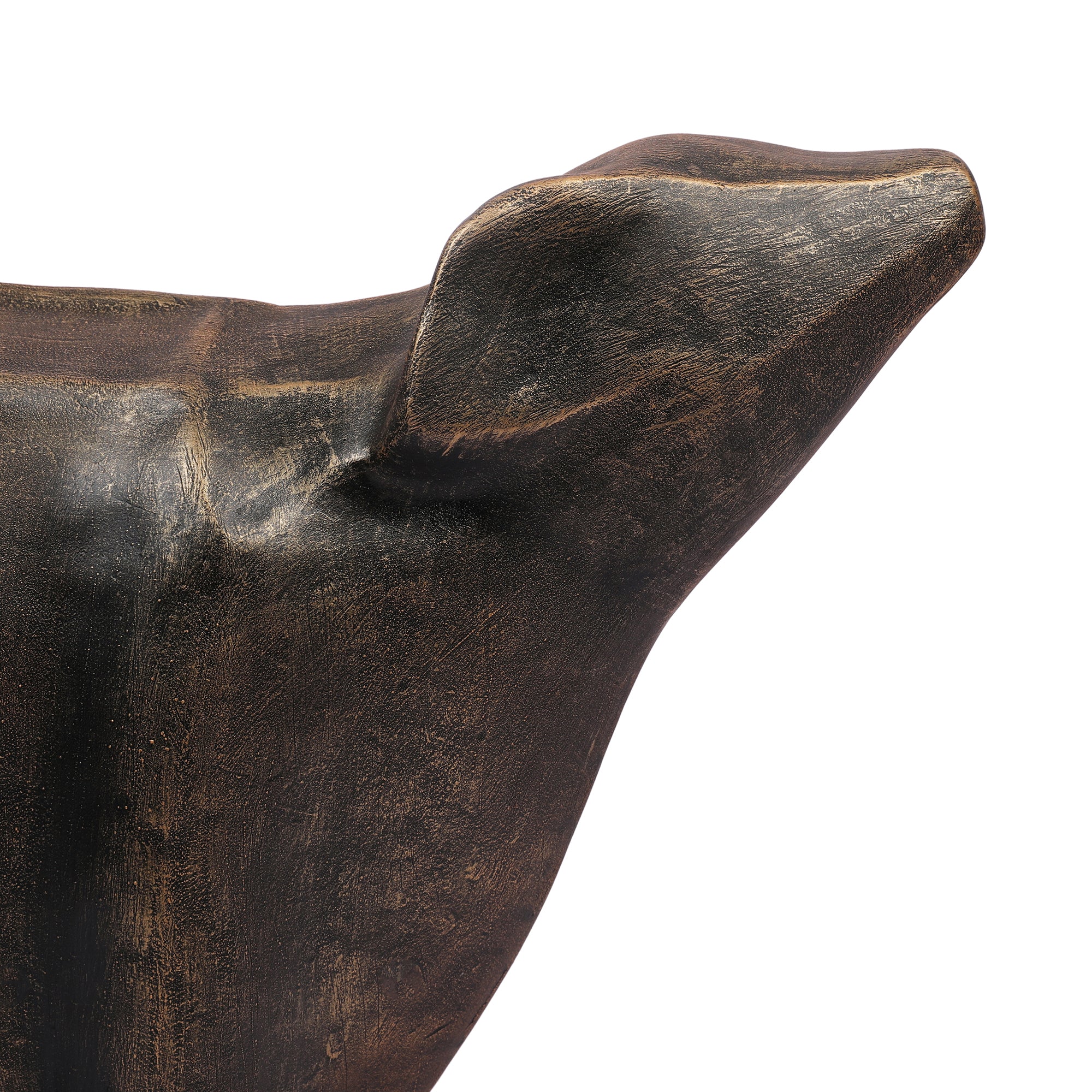 Stella Antique Finish Polyresin Contemporary Cow Table D&eacute;cor