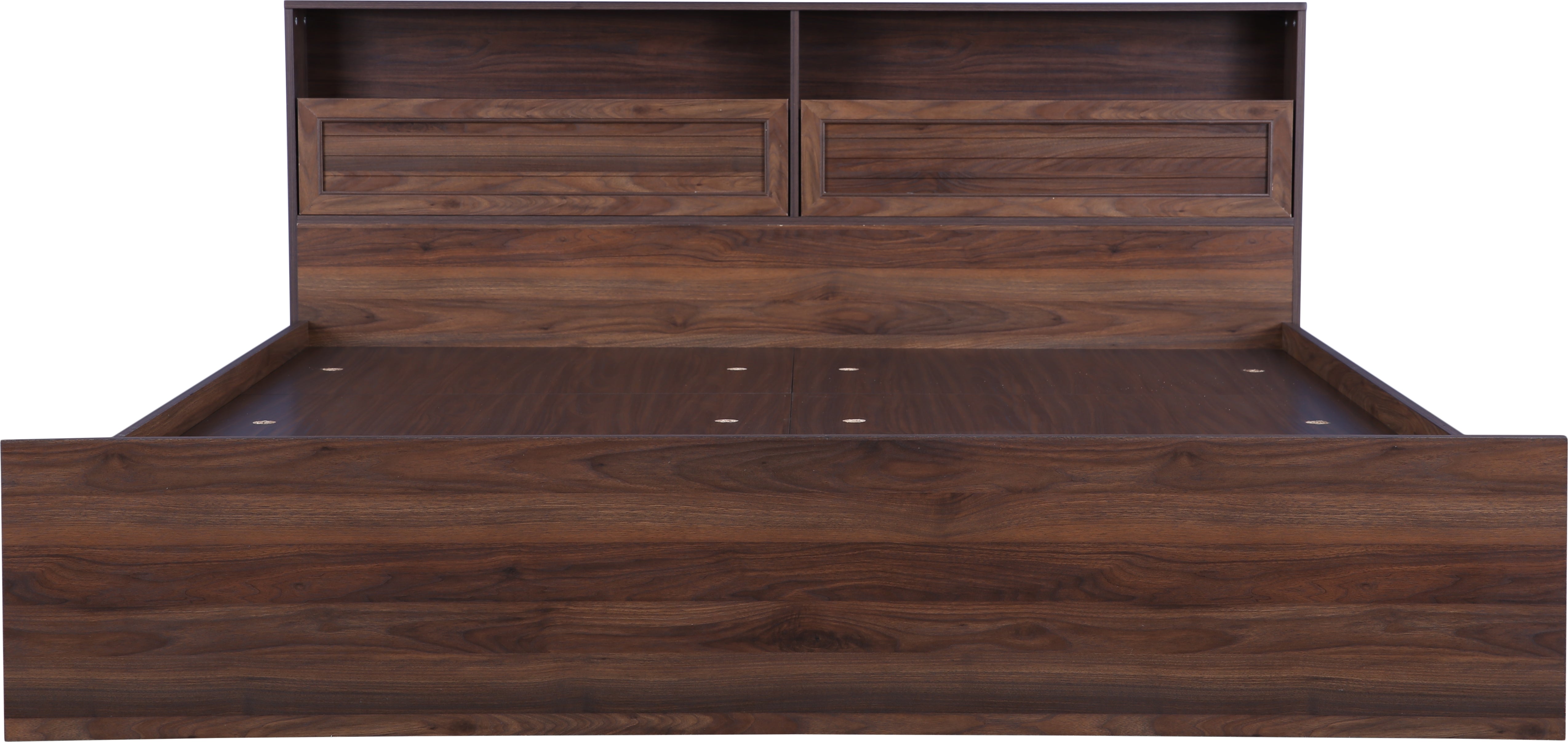 Alyssa Queen bed with Box storage in Wenge Colour