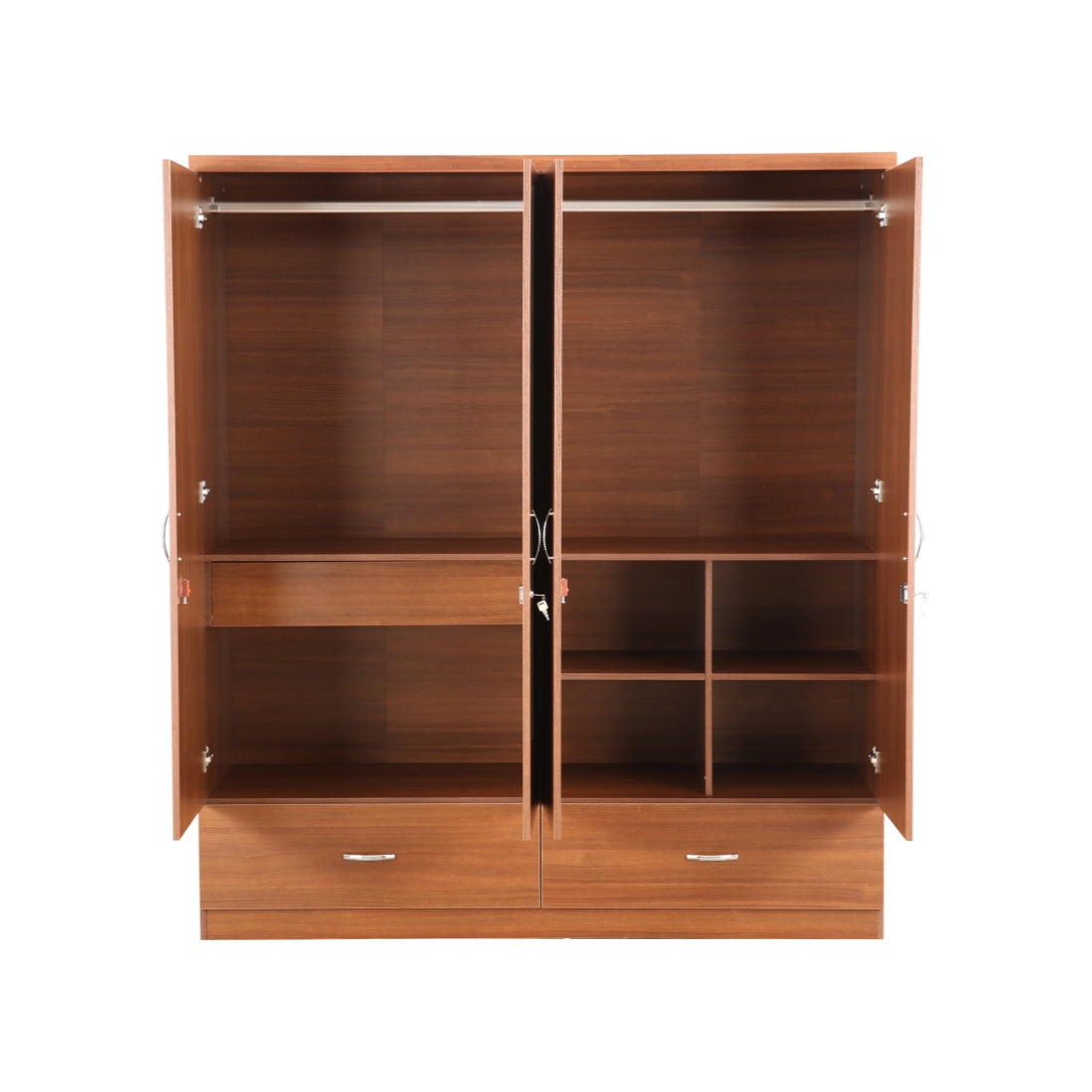 Ultima 4 door wardrobe in Walnut Colour