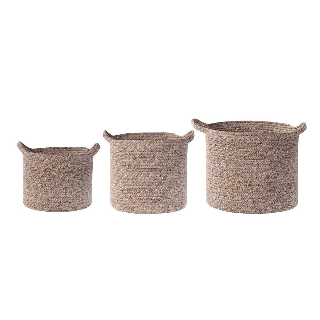 Kenso Polypropylene Organizer Bin Medium in Beige Colour by Living Essence