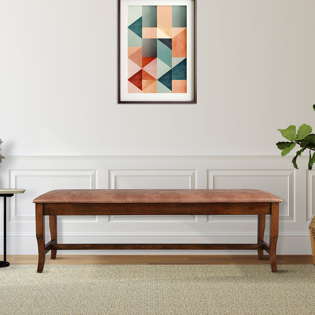 Nexus Solidwood Dining Bench in Antique Cherry Colour