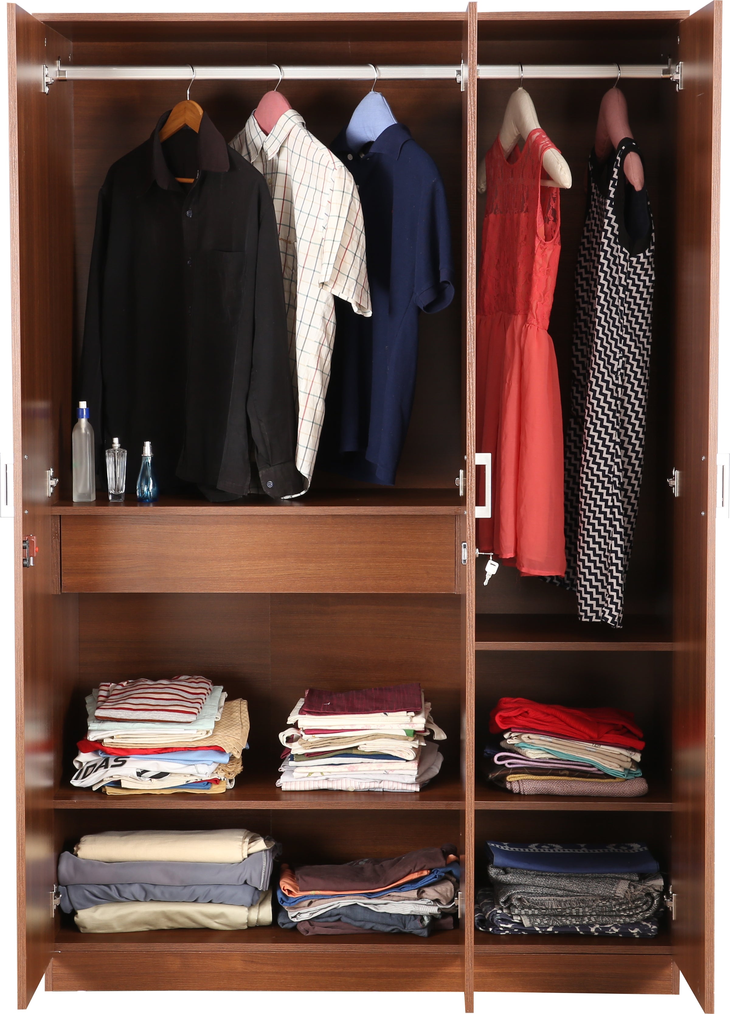 Premier 3 door wardrobe in Walnut Colour