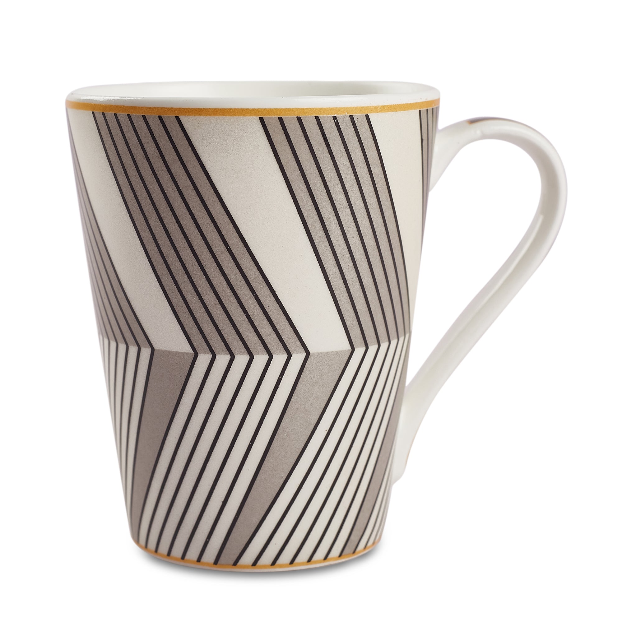Sapphire Bone China Coffee Mug Set of 4 in Grey Colour