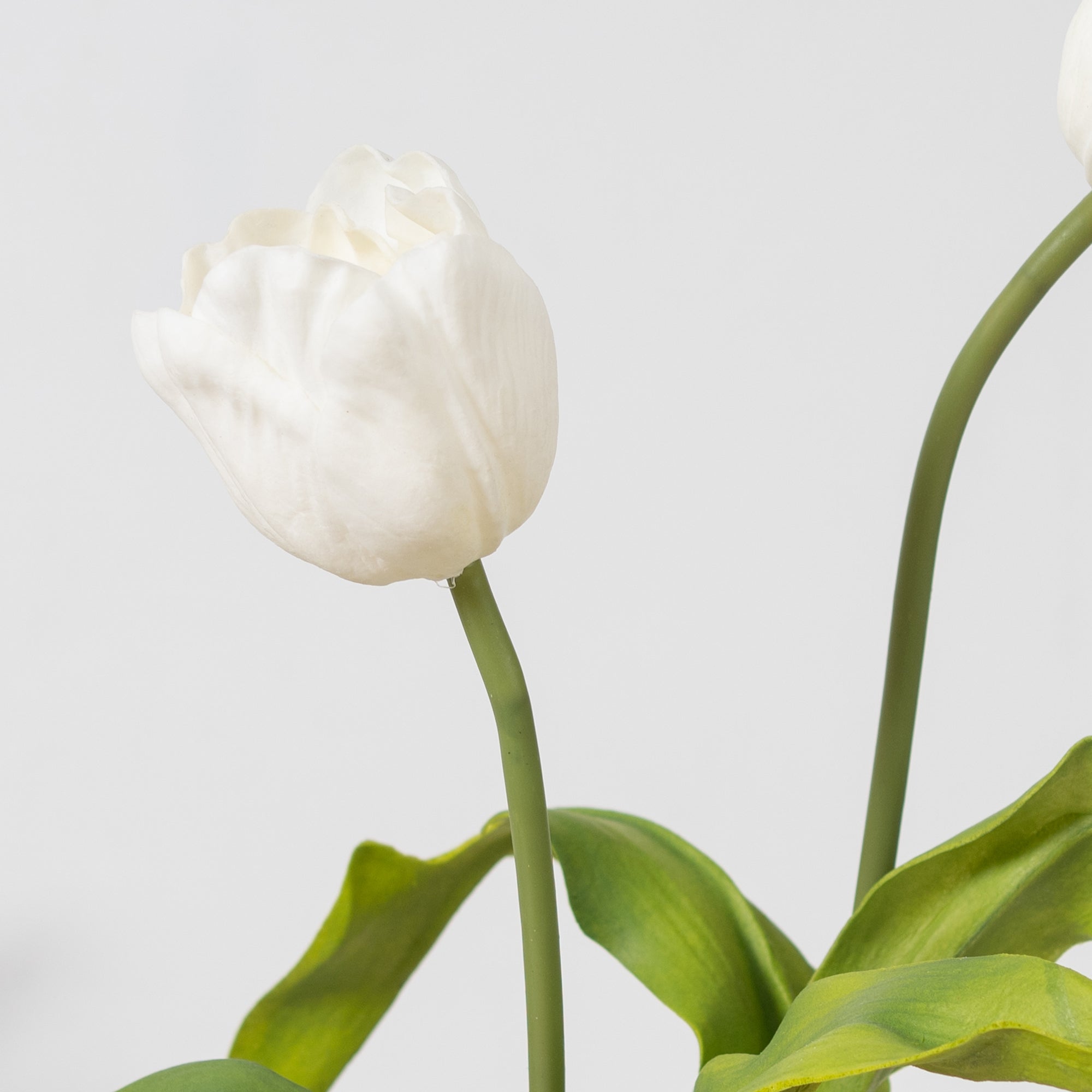 Elora  White Tulip Faux Flower 52 Cm in White Colour