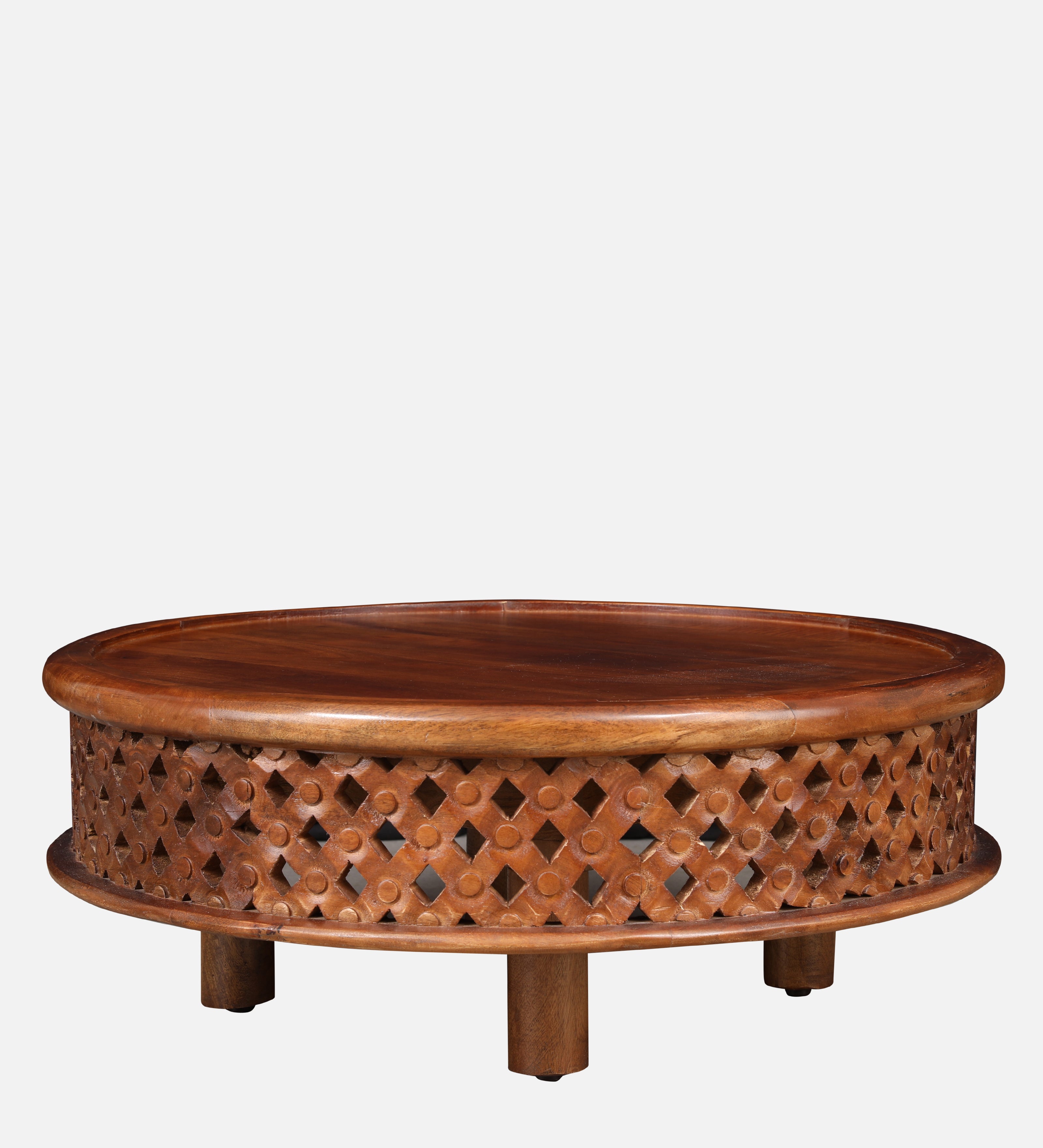 Sirohi Solidwood Center Table in Walnut Colour
