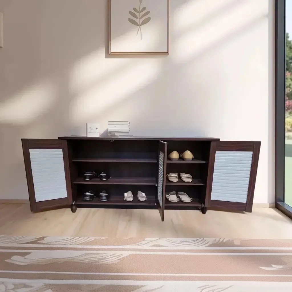 Cyra 3 Door Shoe Rack in White Colour