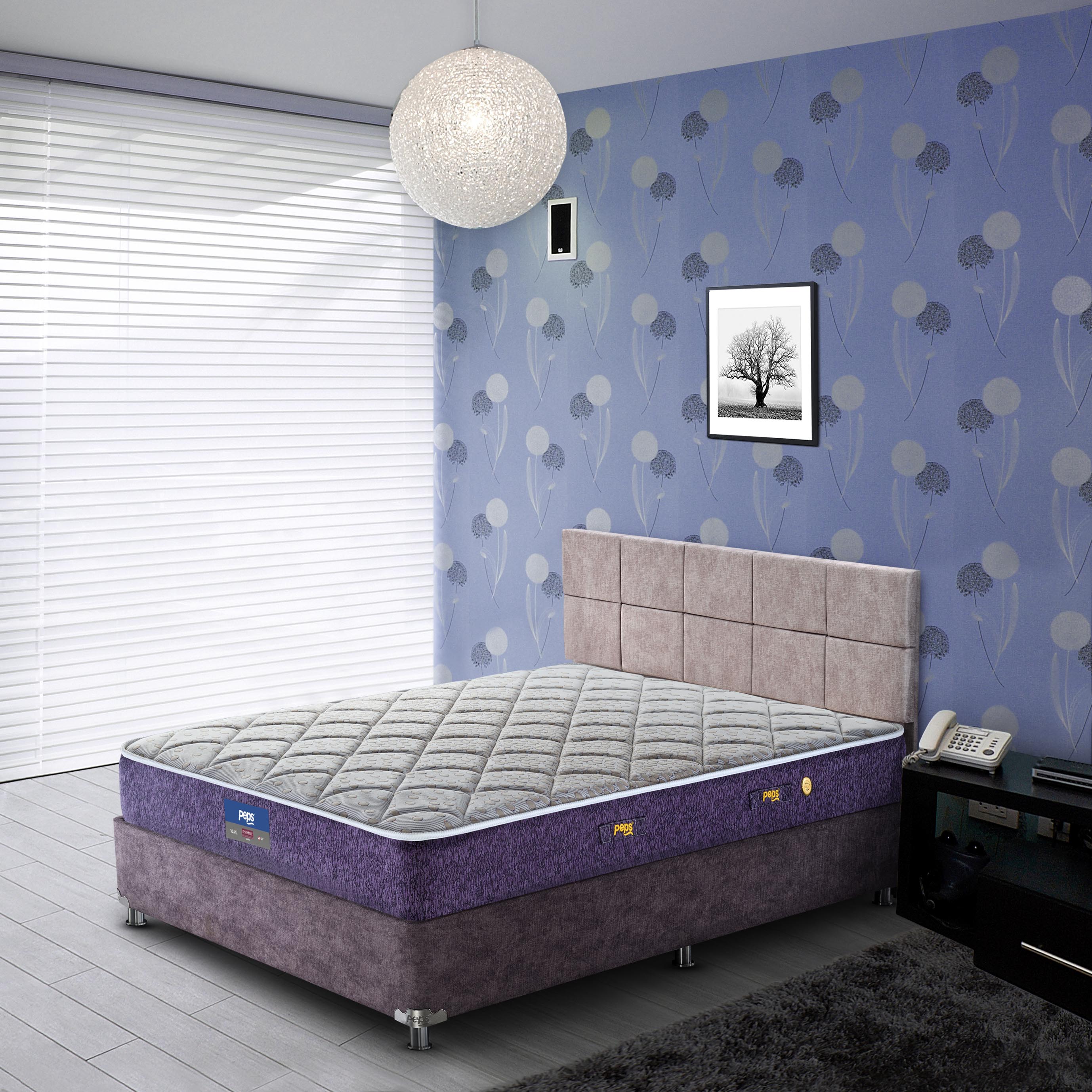 Restonic Sanibel Bonnel Spring King Mattress 78x72x6 Inch in Beige Colour