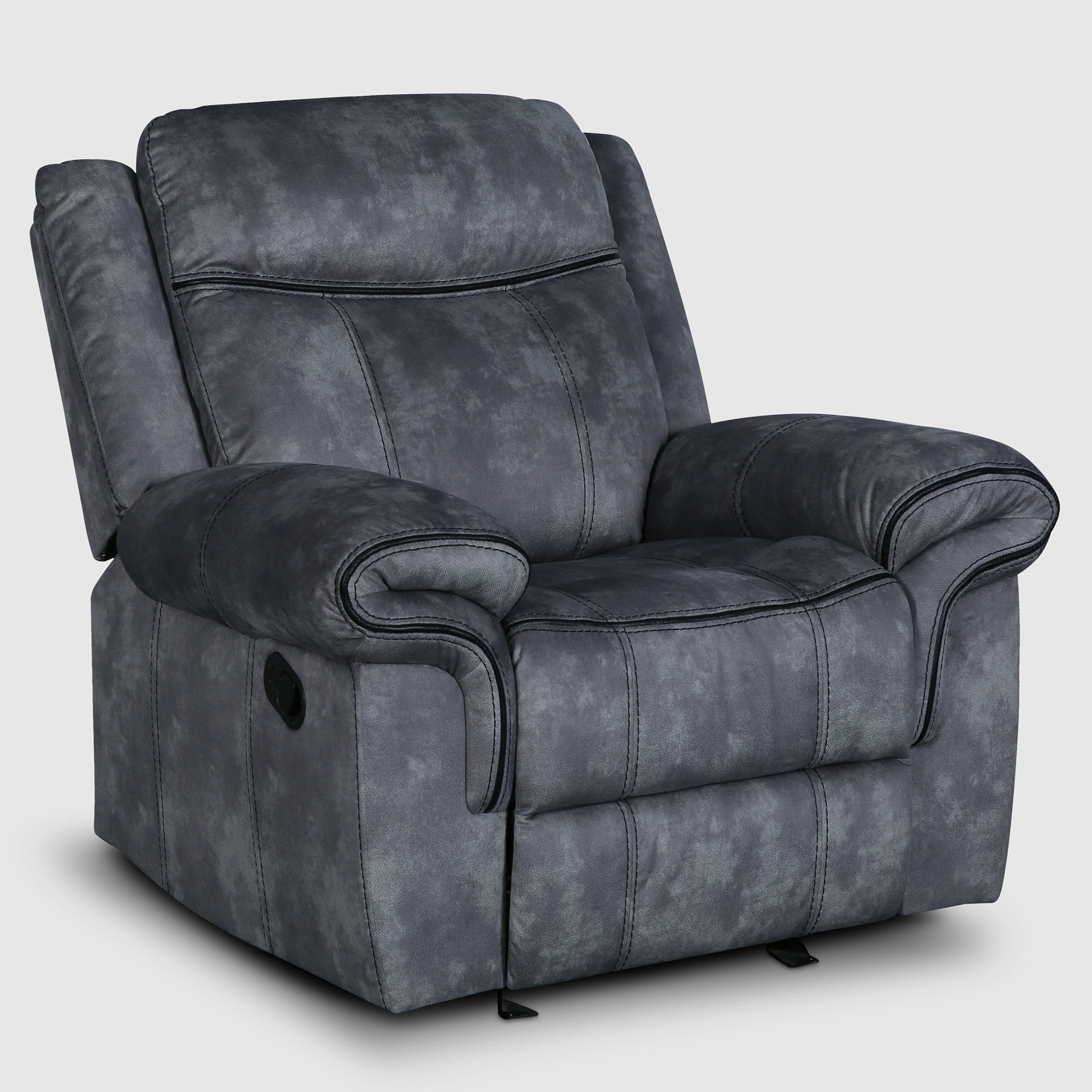 Enfield Fabric 1 Seater Rocker Recliner in Grey Colour