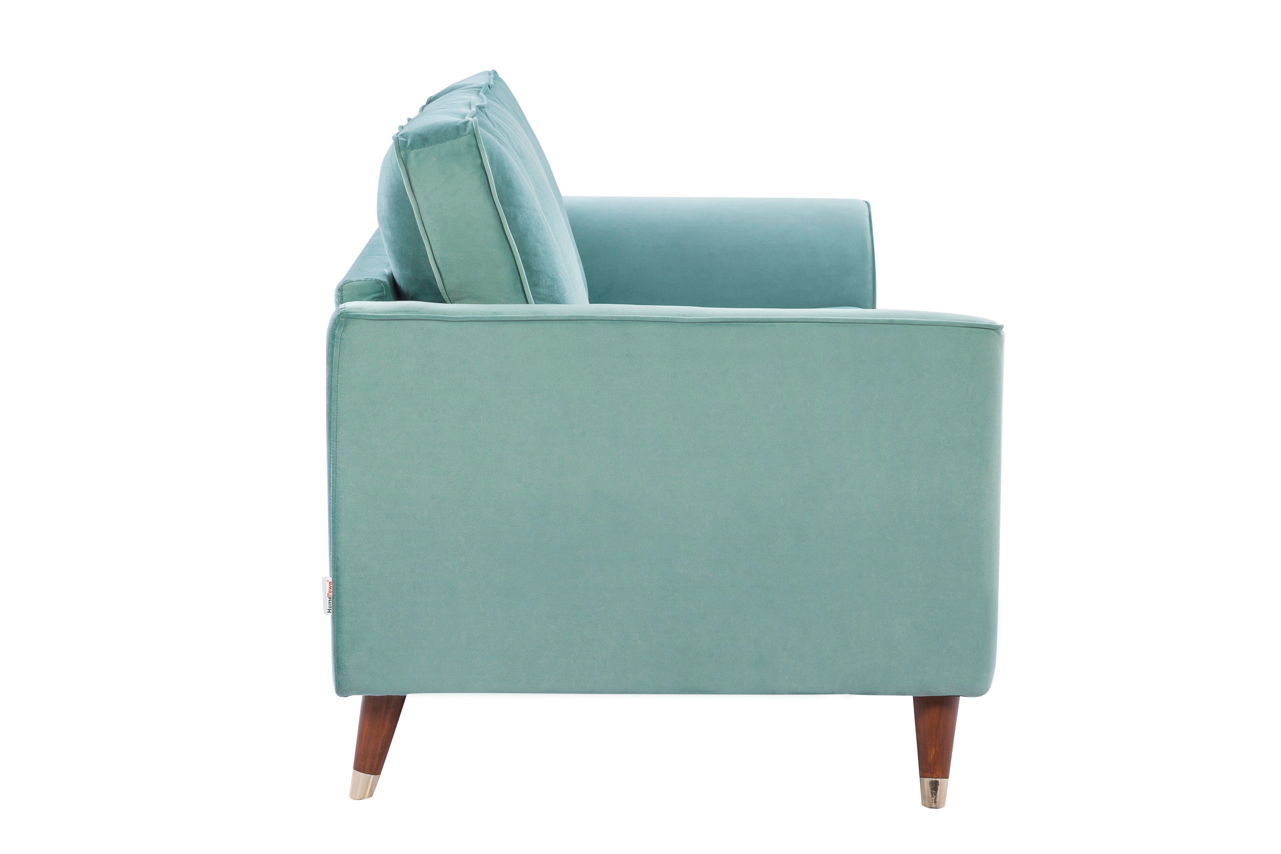 Magnific Velvet Three Seater Sofa in Teal Colour