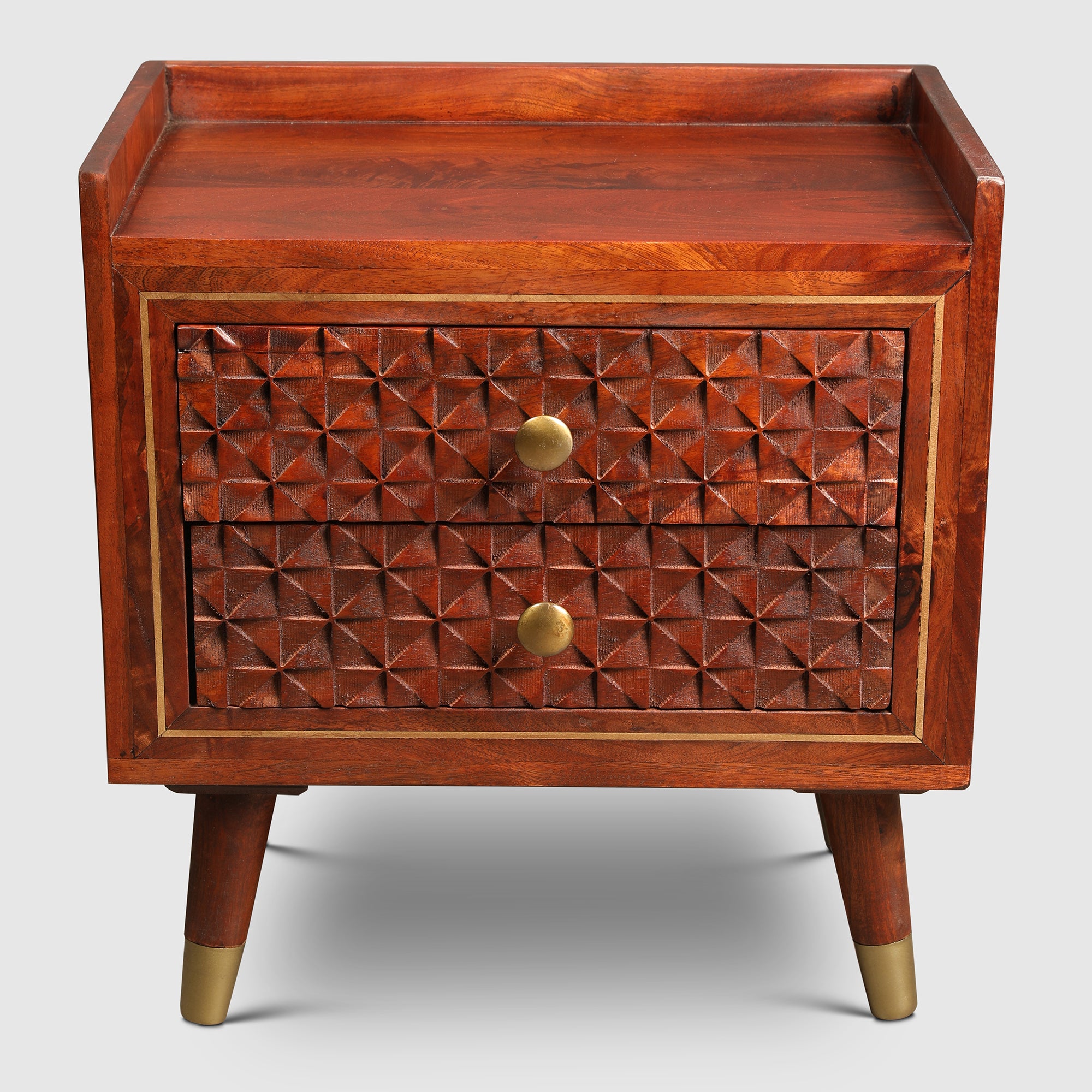 Phoolkari Night Stand in Honey Colour
