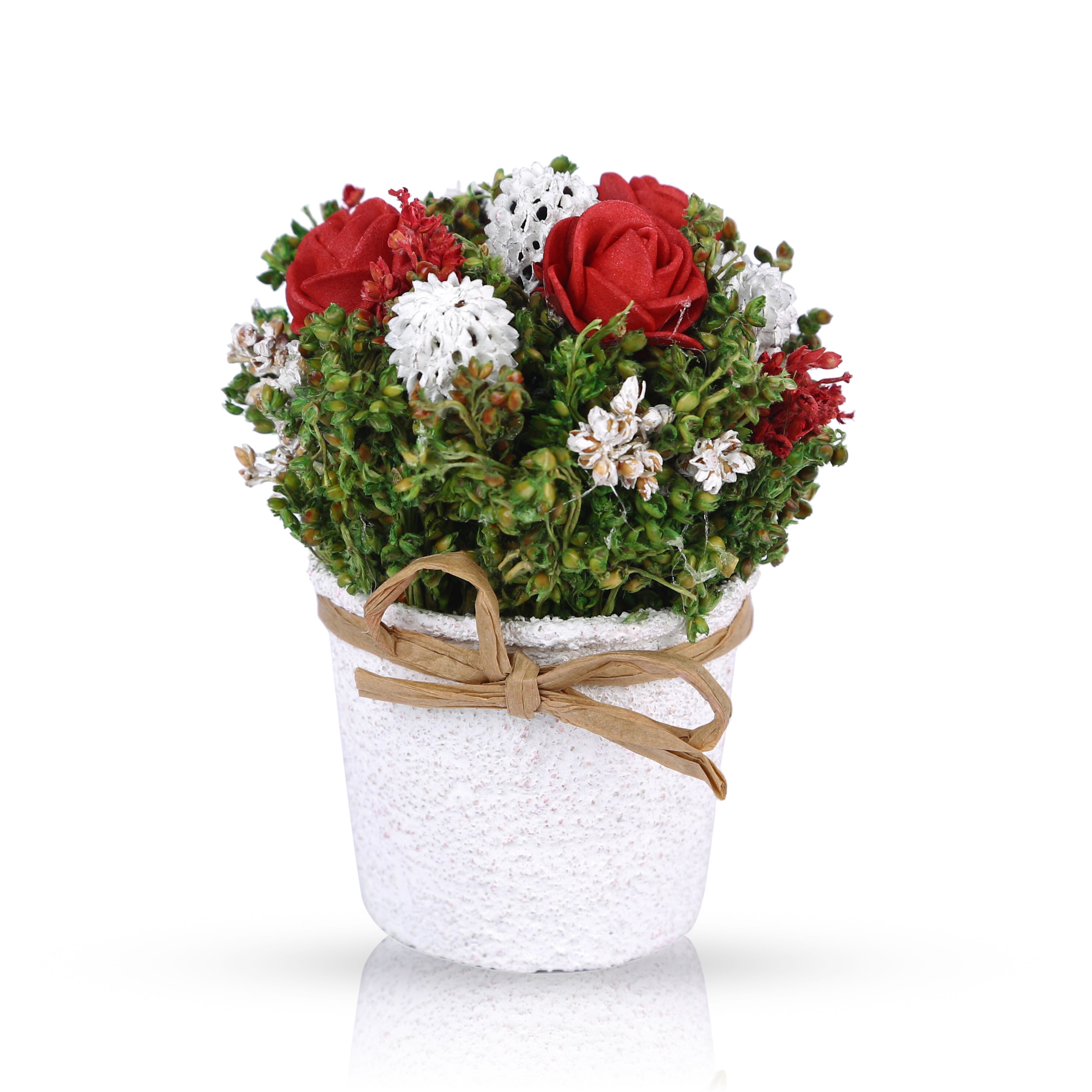 Aura Natural And Dried Flower Floral Arrangements in Red Colour