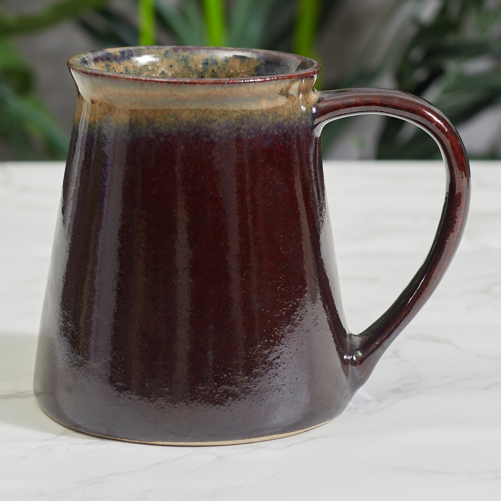 Fiesta Studio Pottery Ombre Coffee Mug 300 ML Set of 4 in Rust Colour