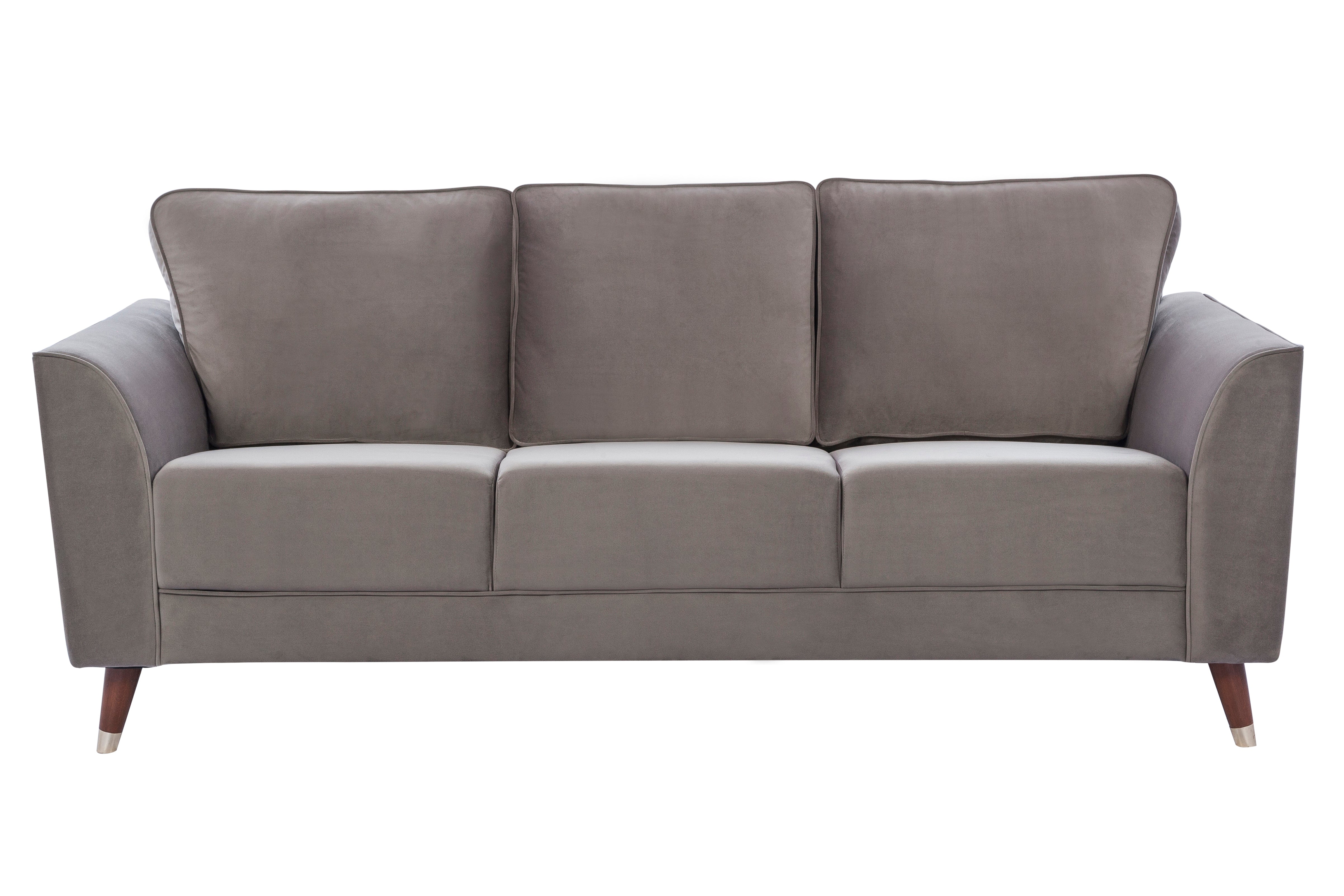 Magnific Velvet Three Seater Sofa in Dark Grey Colour
