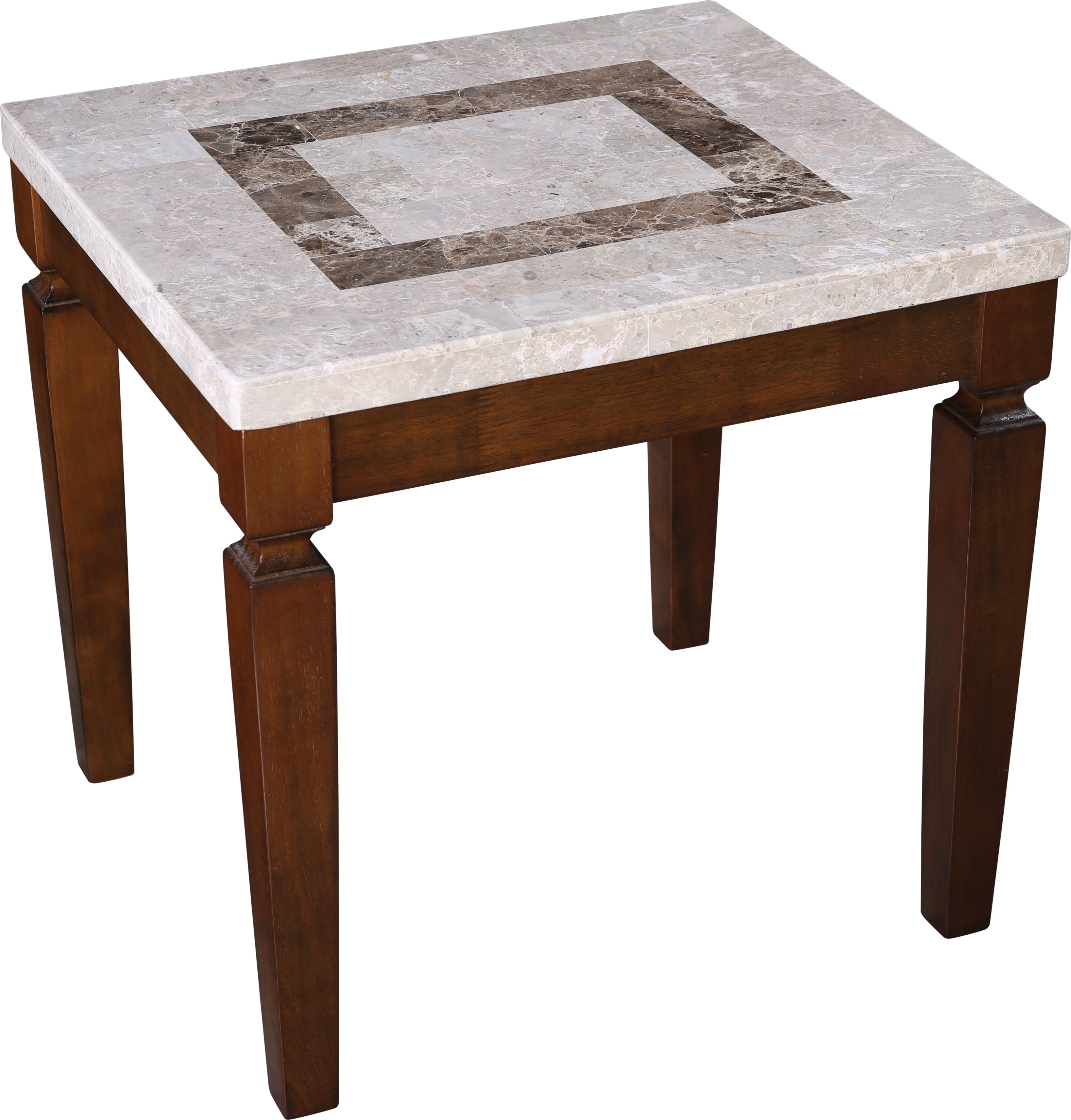 Bliss Marble Top Side Table in Beige Colour