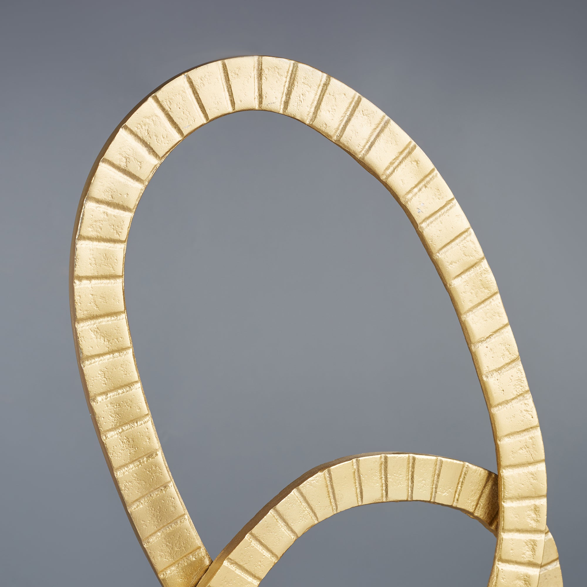 Venice Aluminium Dual Rings Table Decor 25x7x43 Cm in Gold Colour