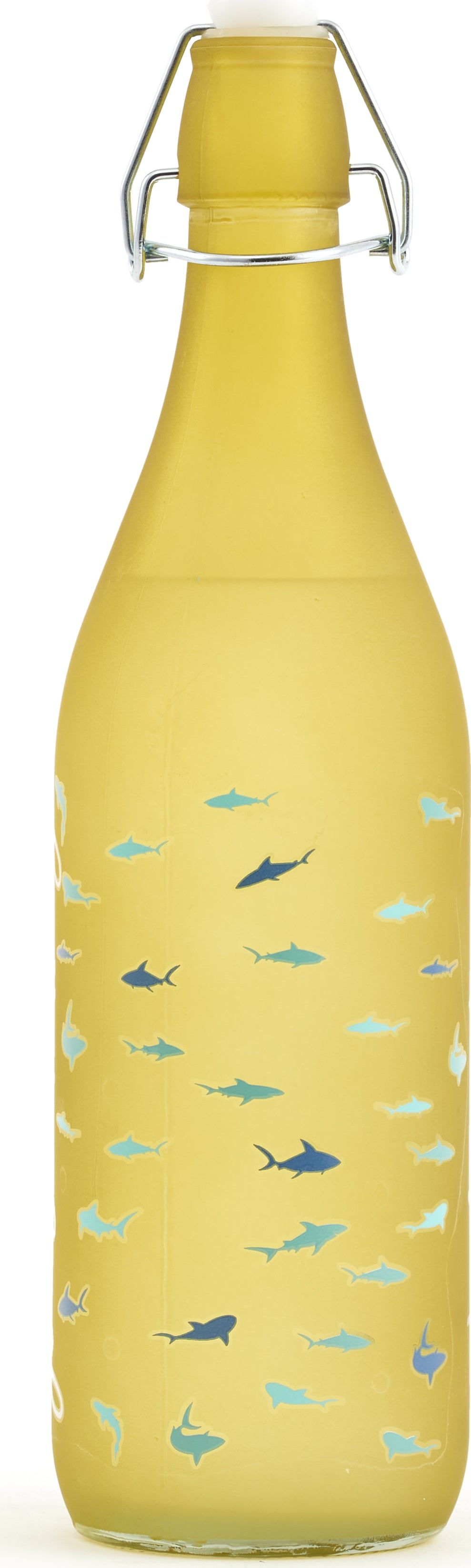 Bahamas Glass Green Frosted Bottle 1L in Green Colour