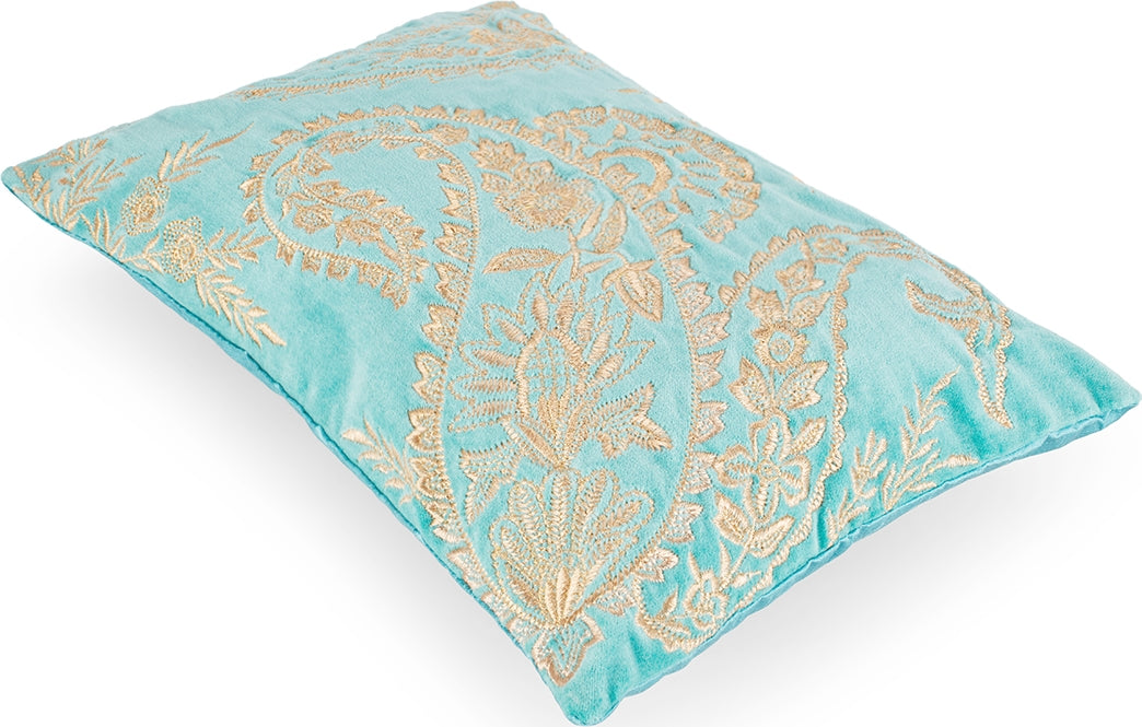 Palace Life Cushion Cover 30x45 Cm in Blue Colour