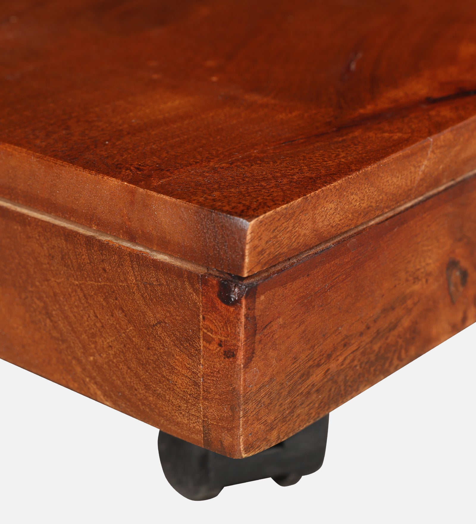 Joss Solid Wood Side Table in Walnut Colour
