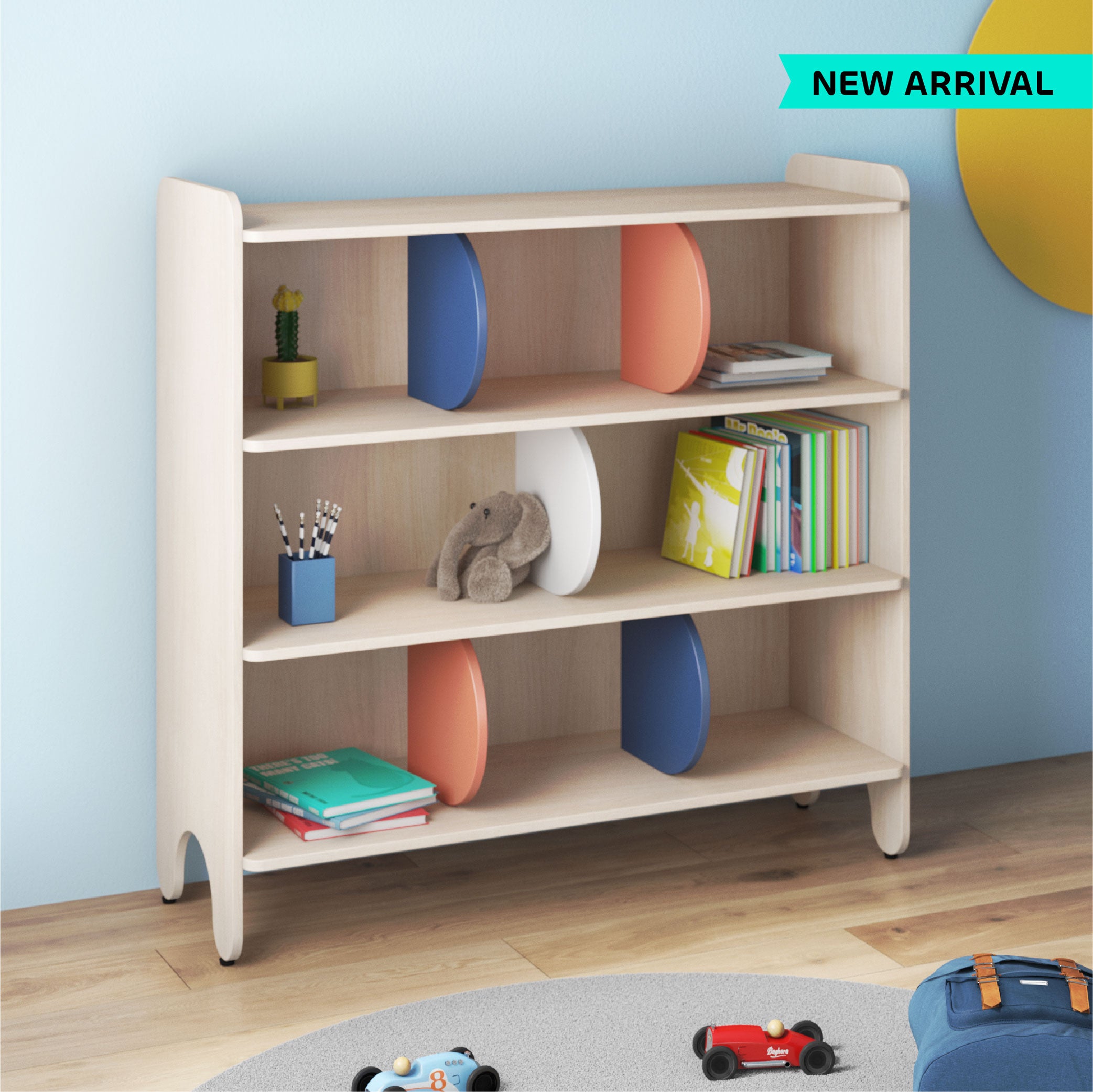Jungle Gym Storage Shelf in Chestnut Finish Colour