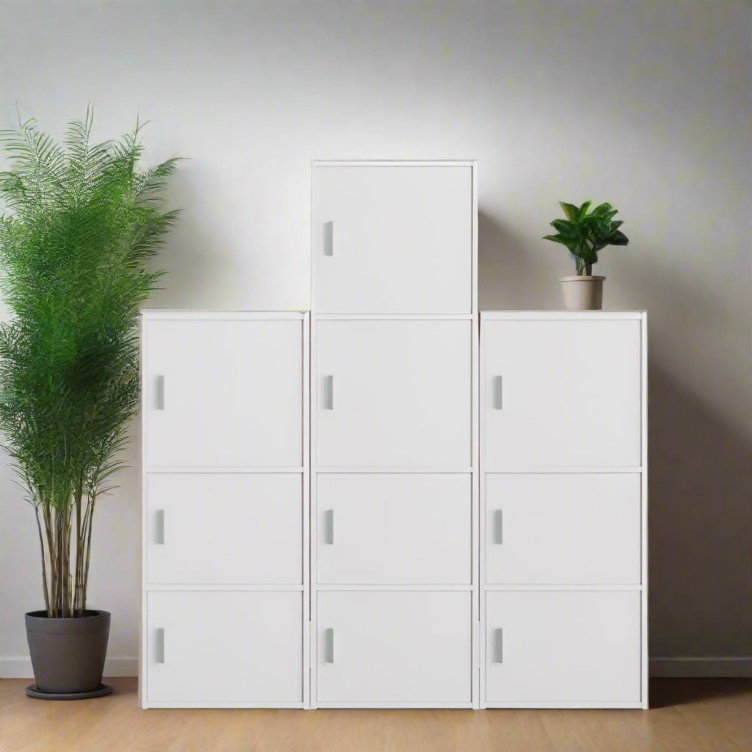 Combo - Buy Albert Engineered Wood 3 Tier + 4 Tier + 3 Tier in White Colour