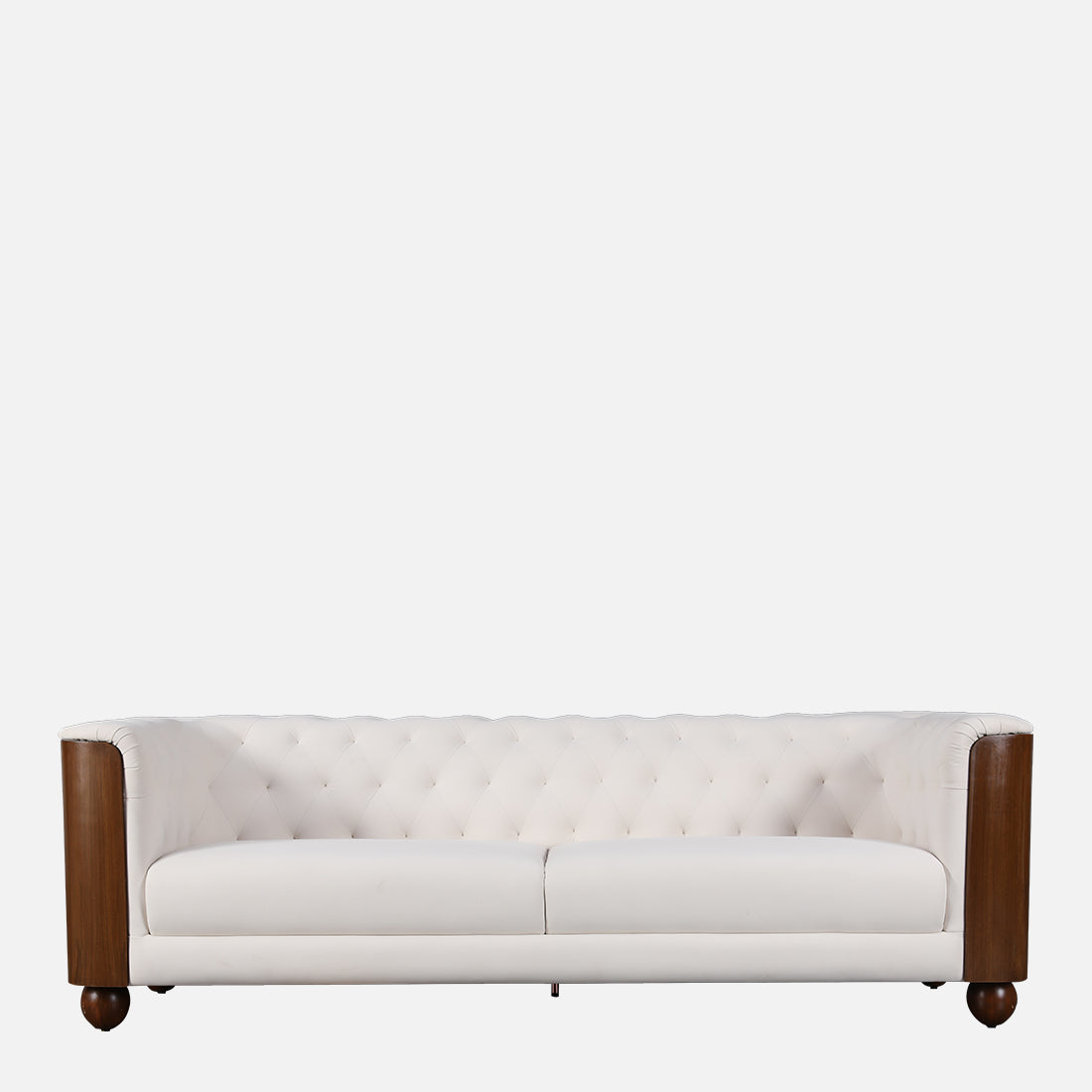 Valentina Fabric Four Seater Sofa in White Colour