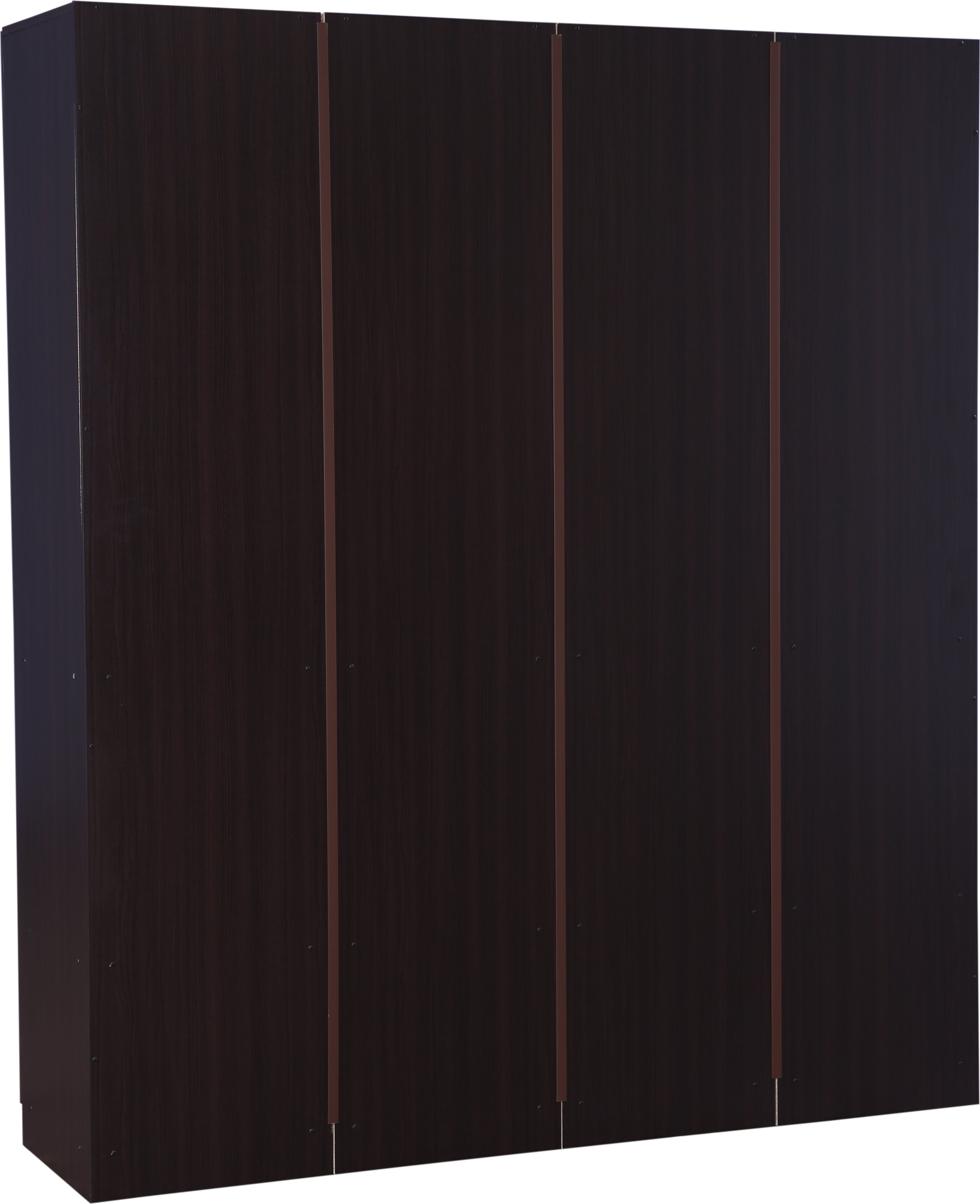 Willy Engineered Wood 4 door wardrobe in Walnut Colour